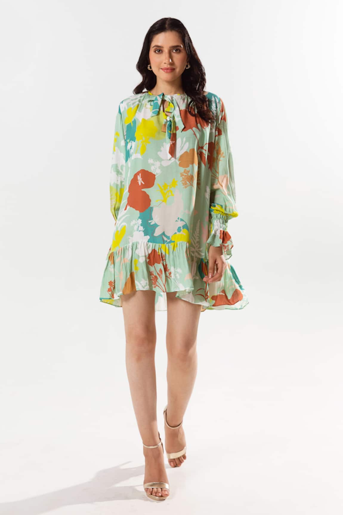 Aroop Shop India Etsu Gardenia Bloom Print Dress 