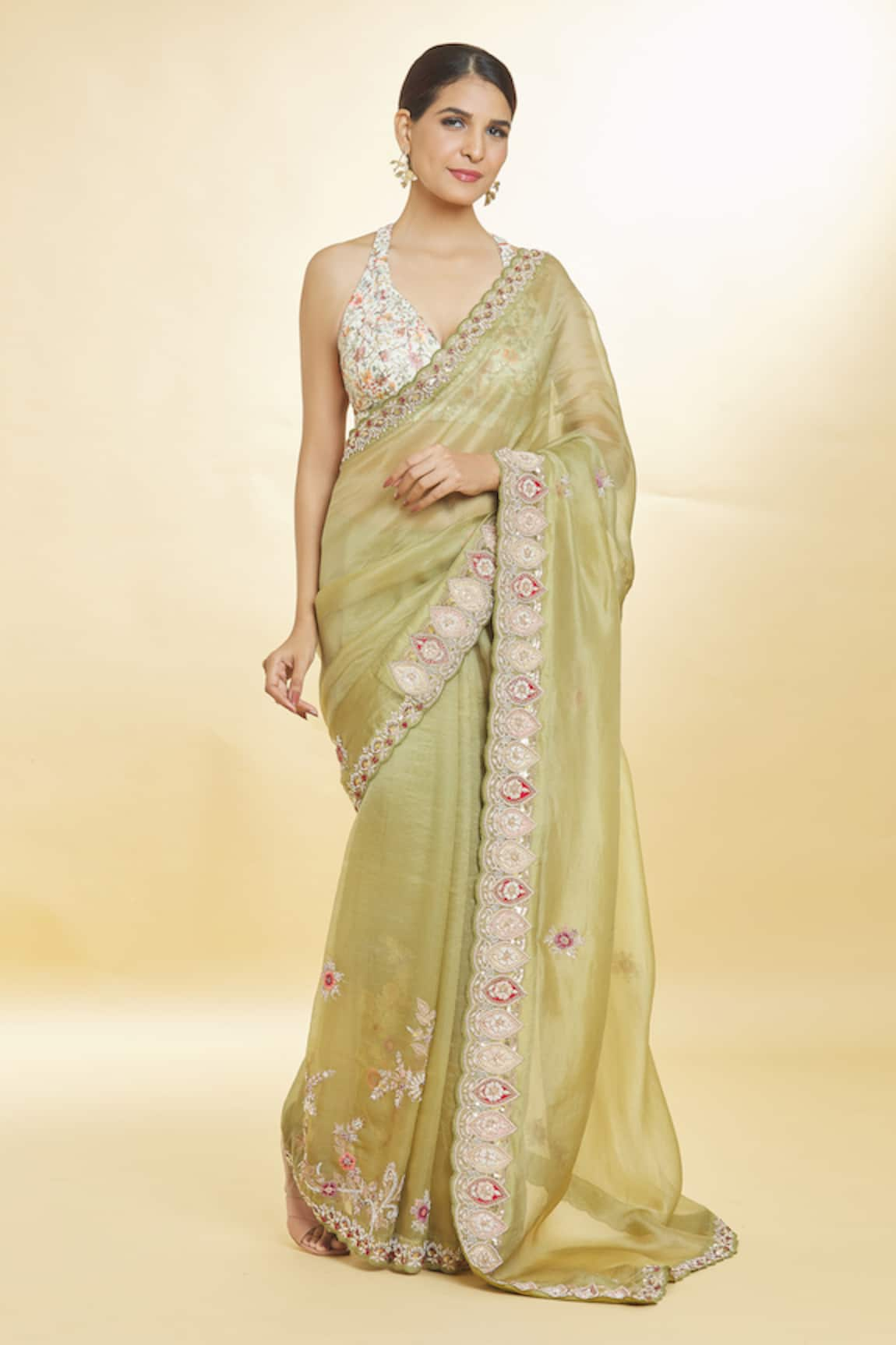 Priyal Bhardwaj Resham & Sequin Embroidered Saree