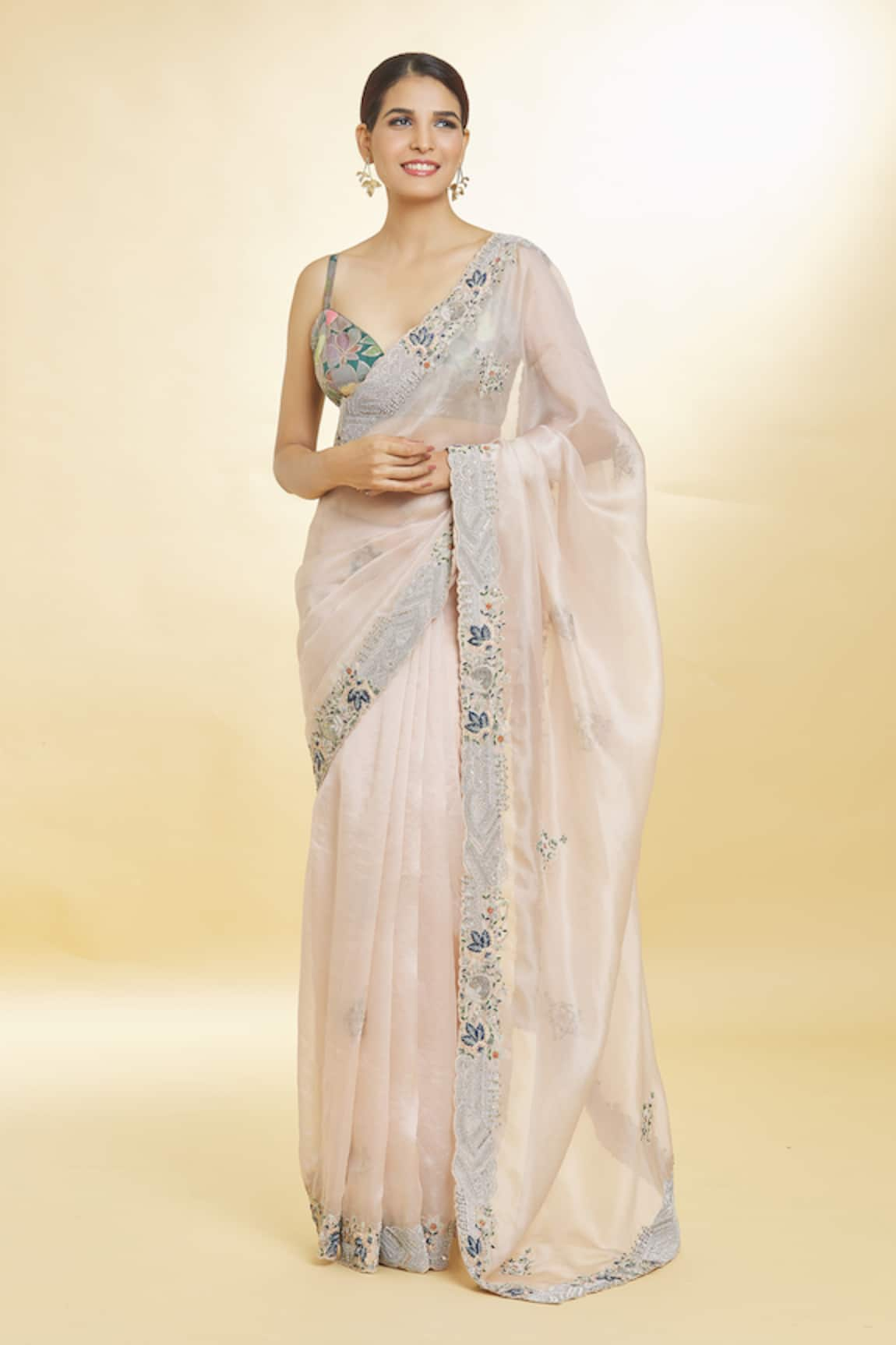 Priyal Bhardwaj Zari & Resham Embroidered Saree