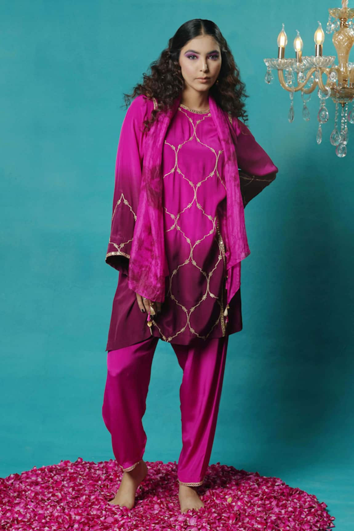 Jyoti Bansal Hand Tie & Dye Kurta Pant Set