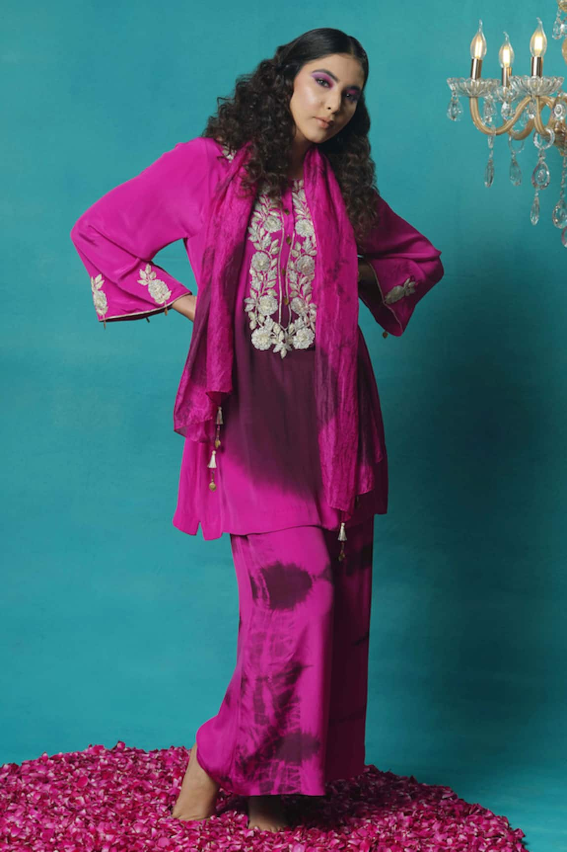 Jyoti Bansal Hand Tie & Dye Kurta Palazzo Set