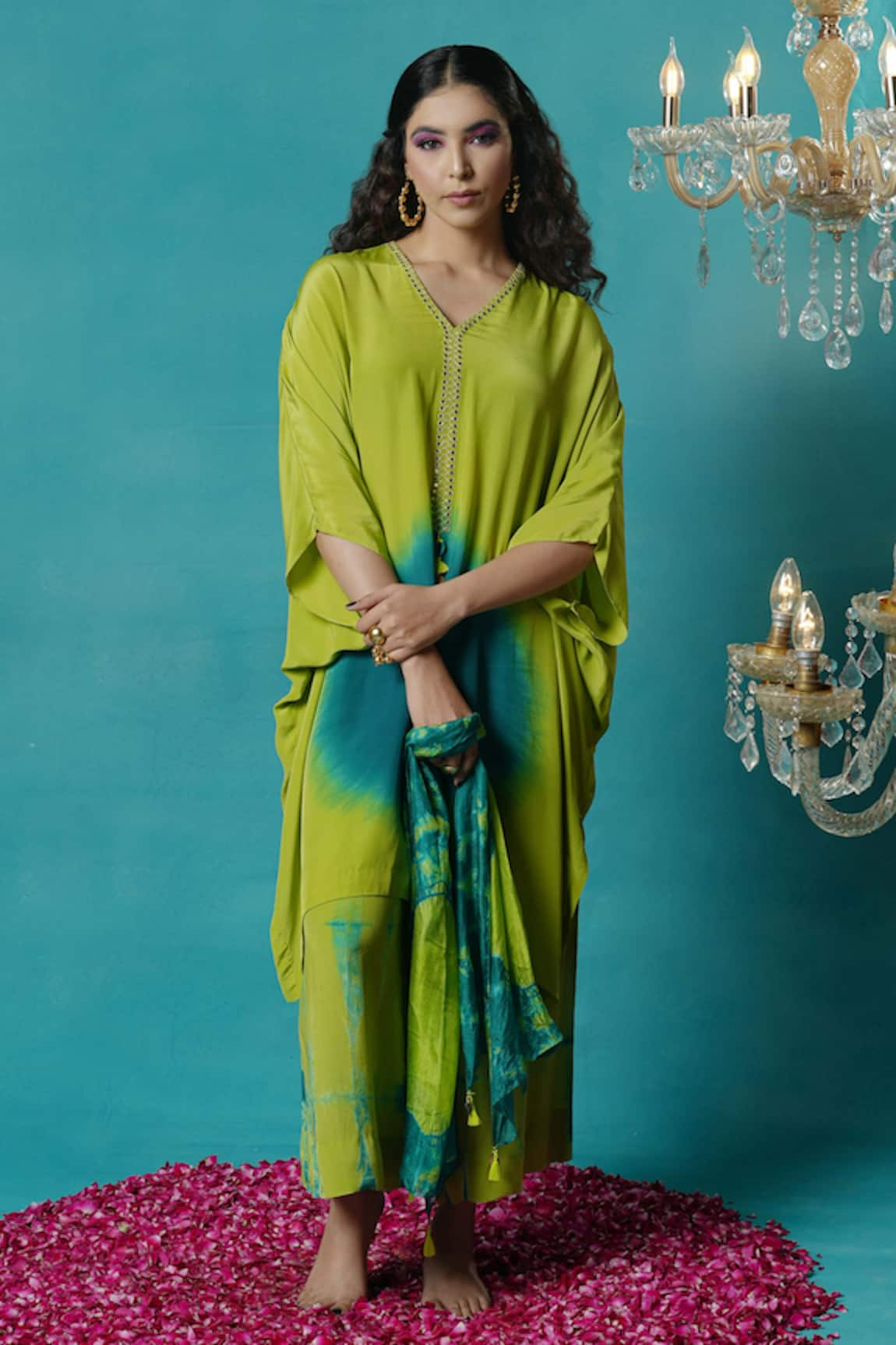 Jyoti Bansal Tie & Dye Kurta Palazzo Set