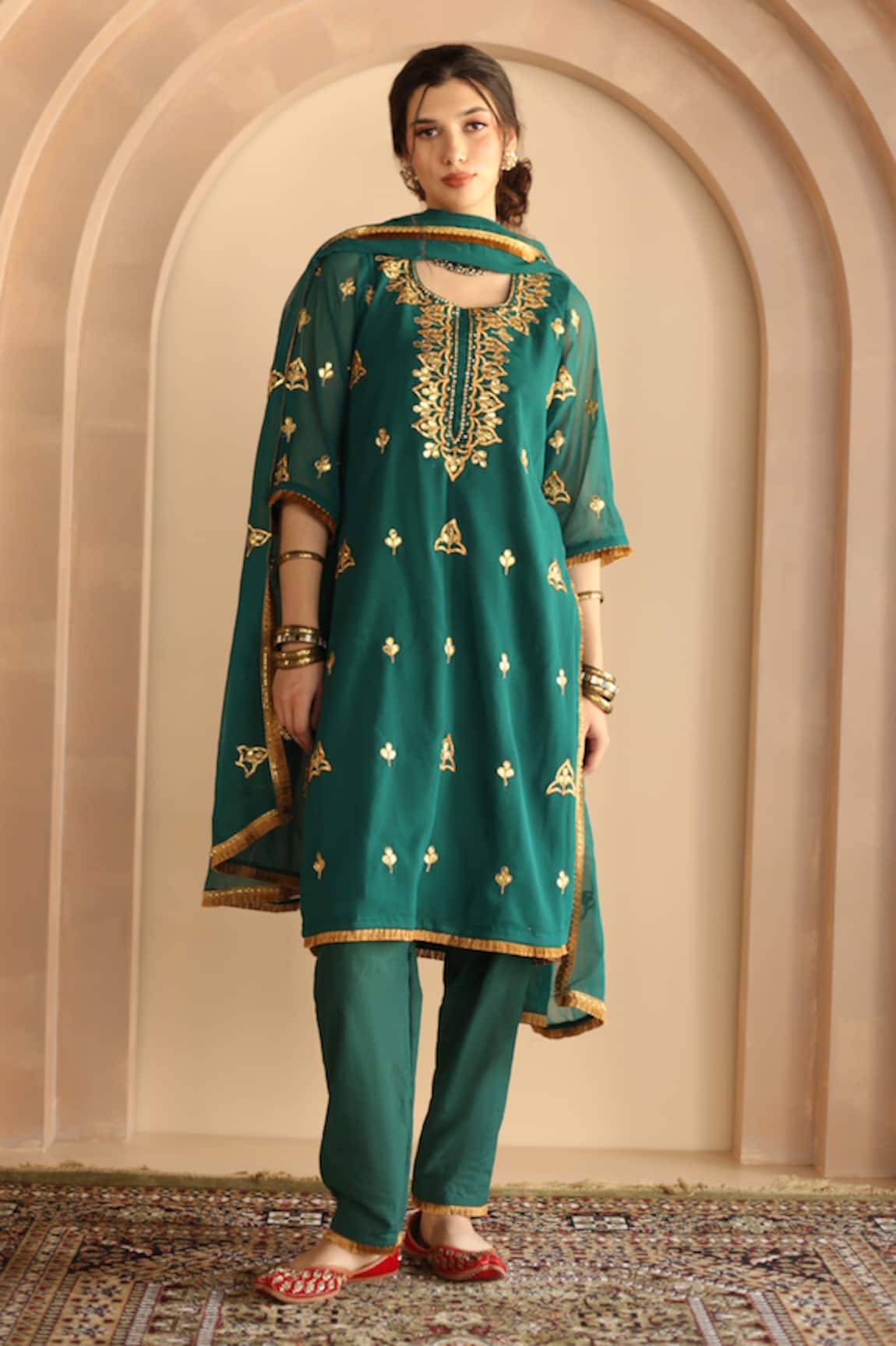 Gulabo Jaipur Shama Embroidered Straight Kurta Pant Set 