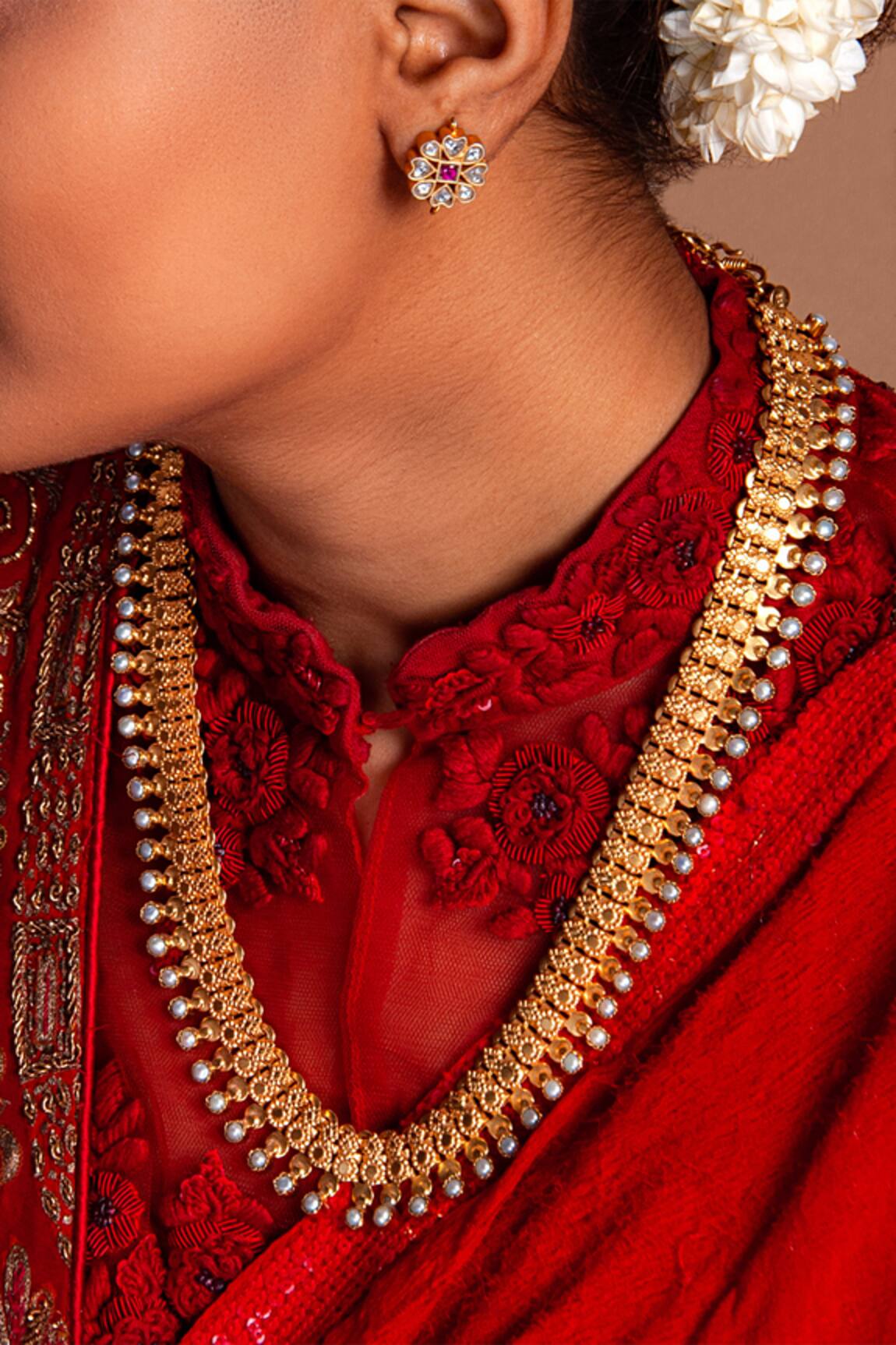 Neeta Boochra Pearl & Bead Embellished Necklace