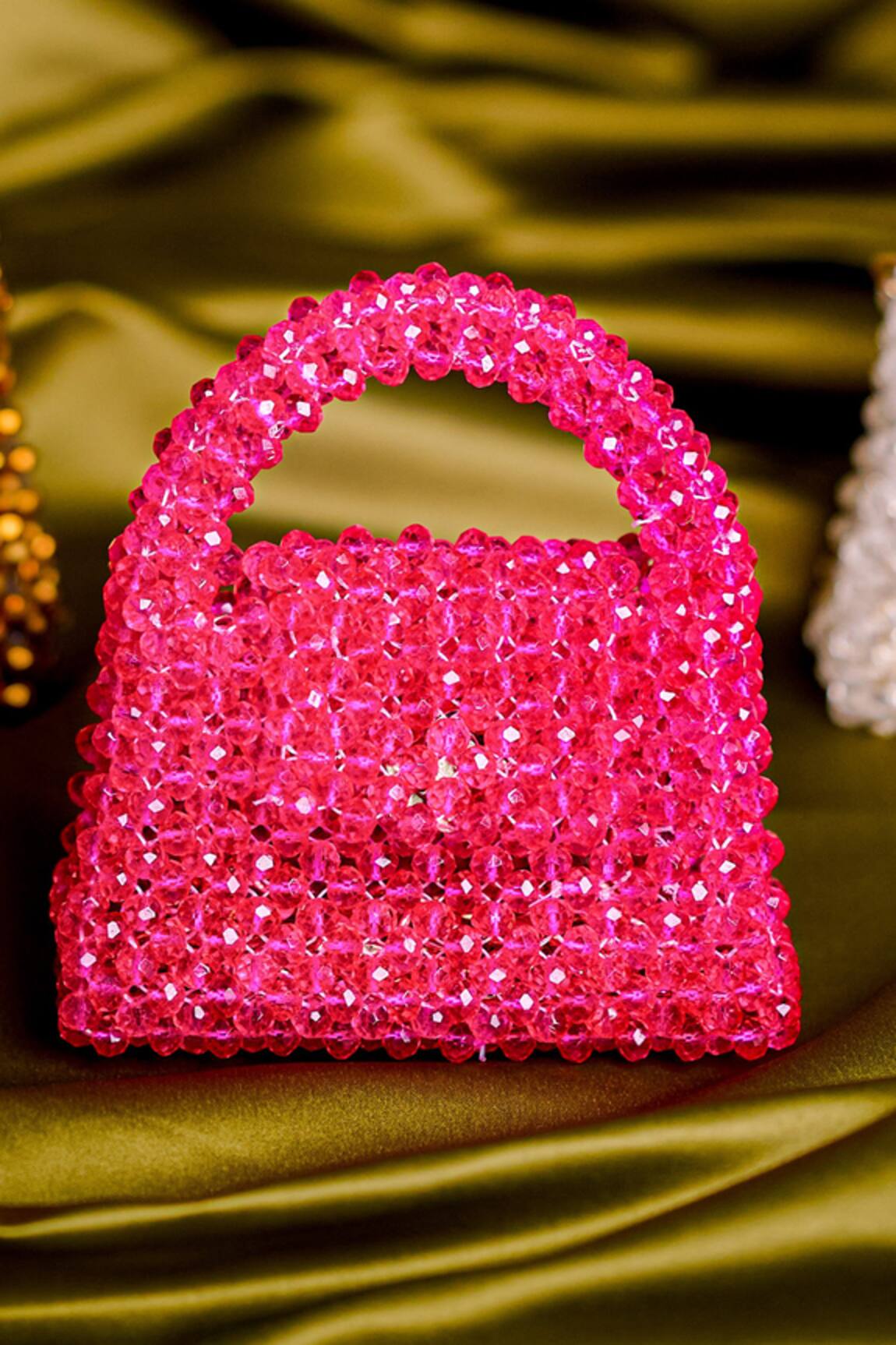 House Of Kosha Razzle Crystal Beads Embellished Mini Bag 