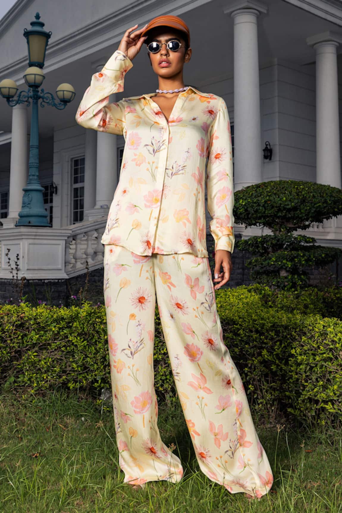 Dohr India Stella Botanical Print Shirt & Pant Set