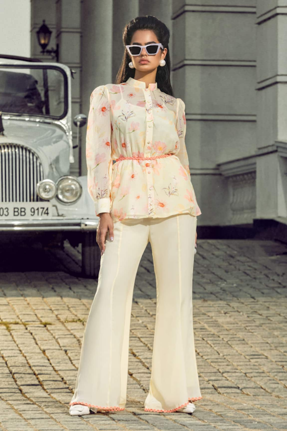 Dohr India Emma Bloom Print Top & Pant Set