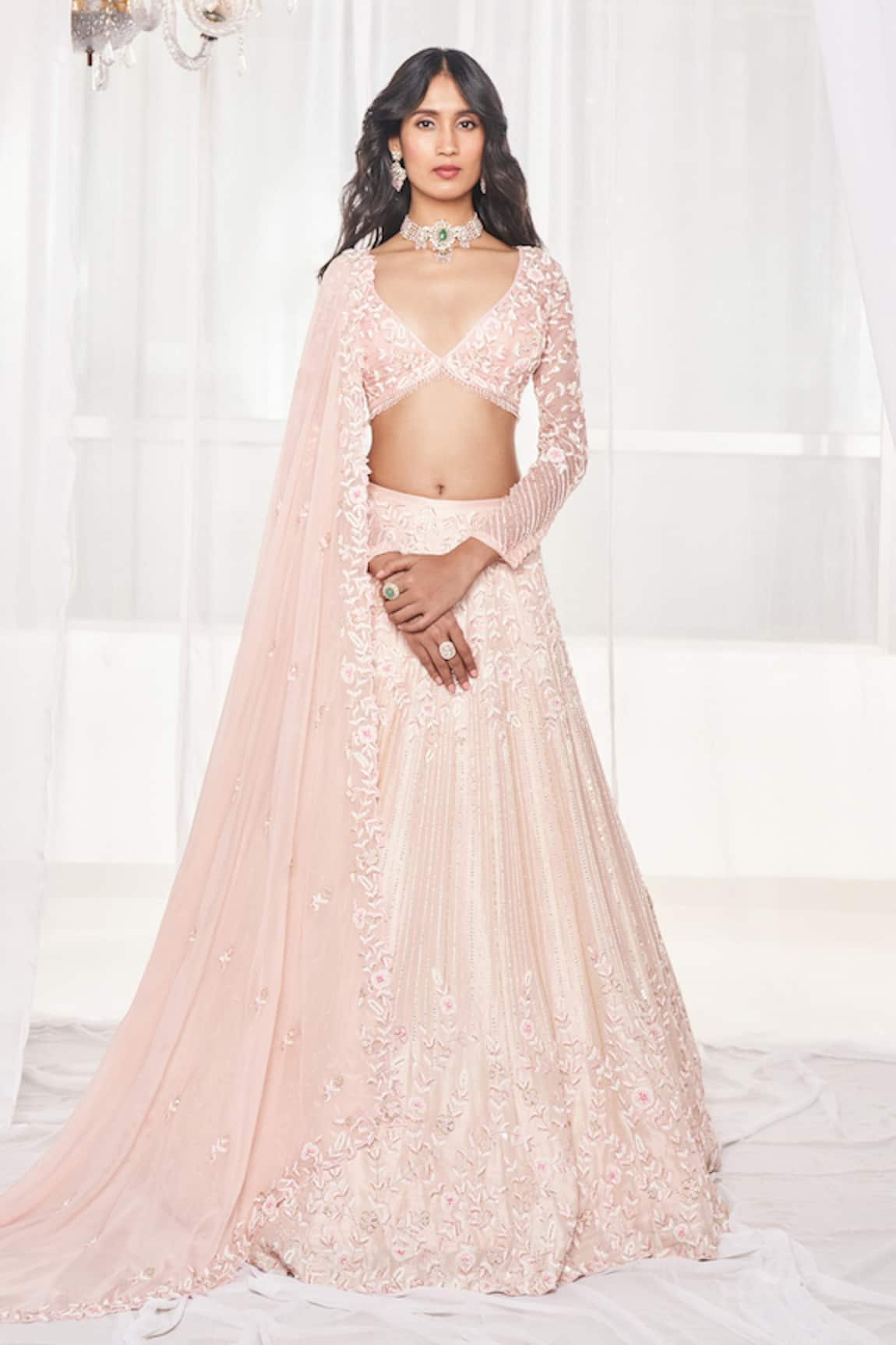 Disha Muchhala Cutdana Embroidered Bridal Lehenga Set