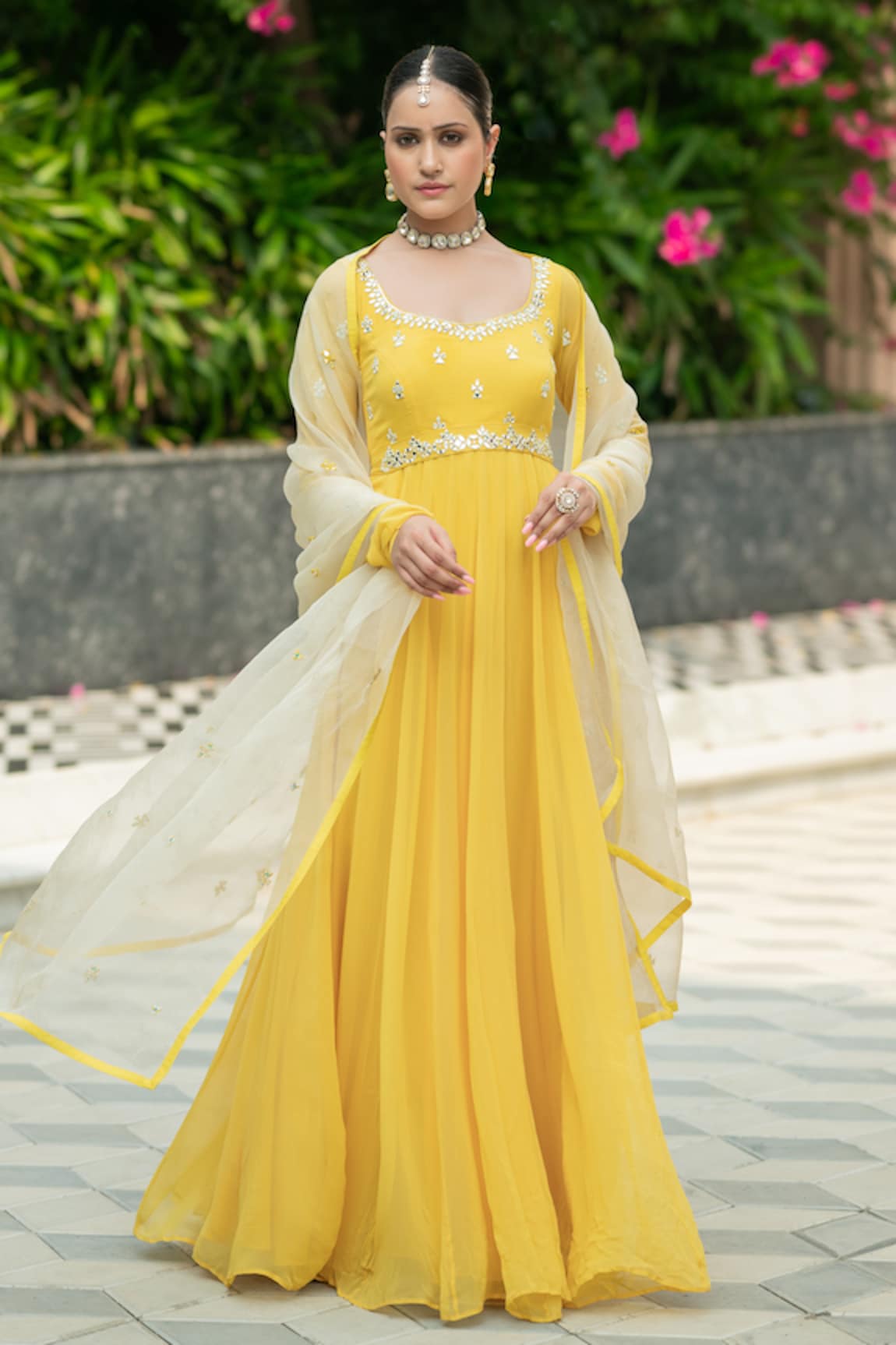 Esha Koul Embroidered Anarkali With Dupatta