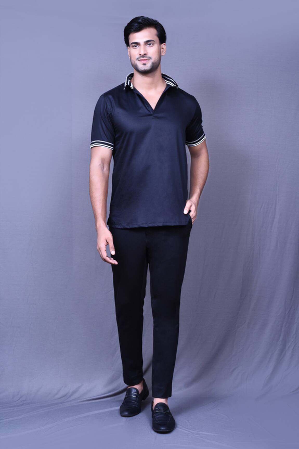 Arihant Rai Sinha Polo Neck Cotton T-Shirt