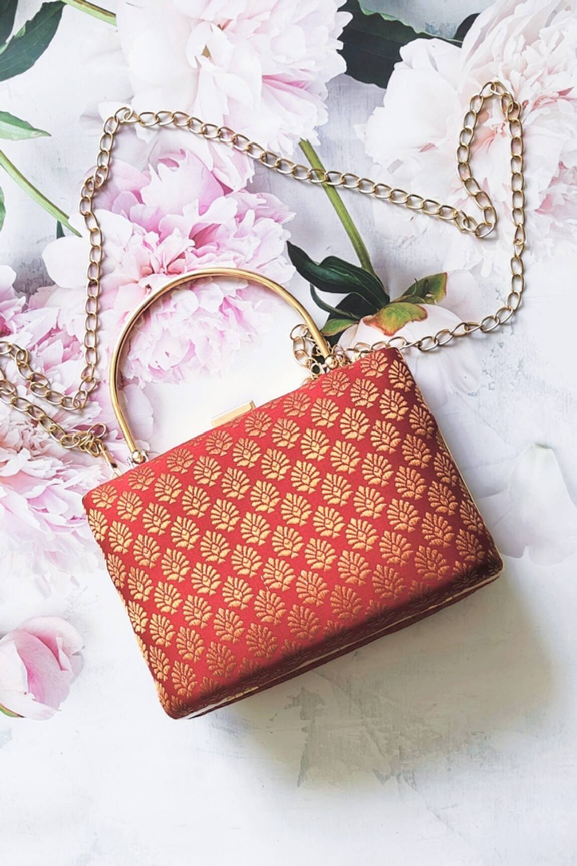 A Clutch Story Bihu Floral Pattern Clutch