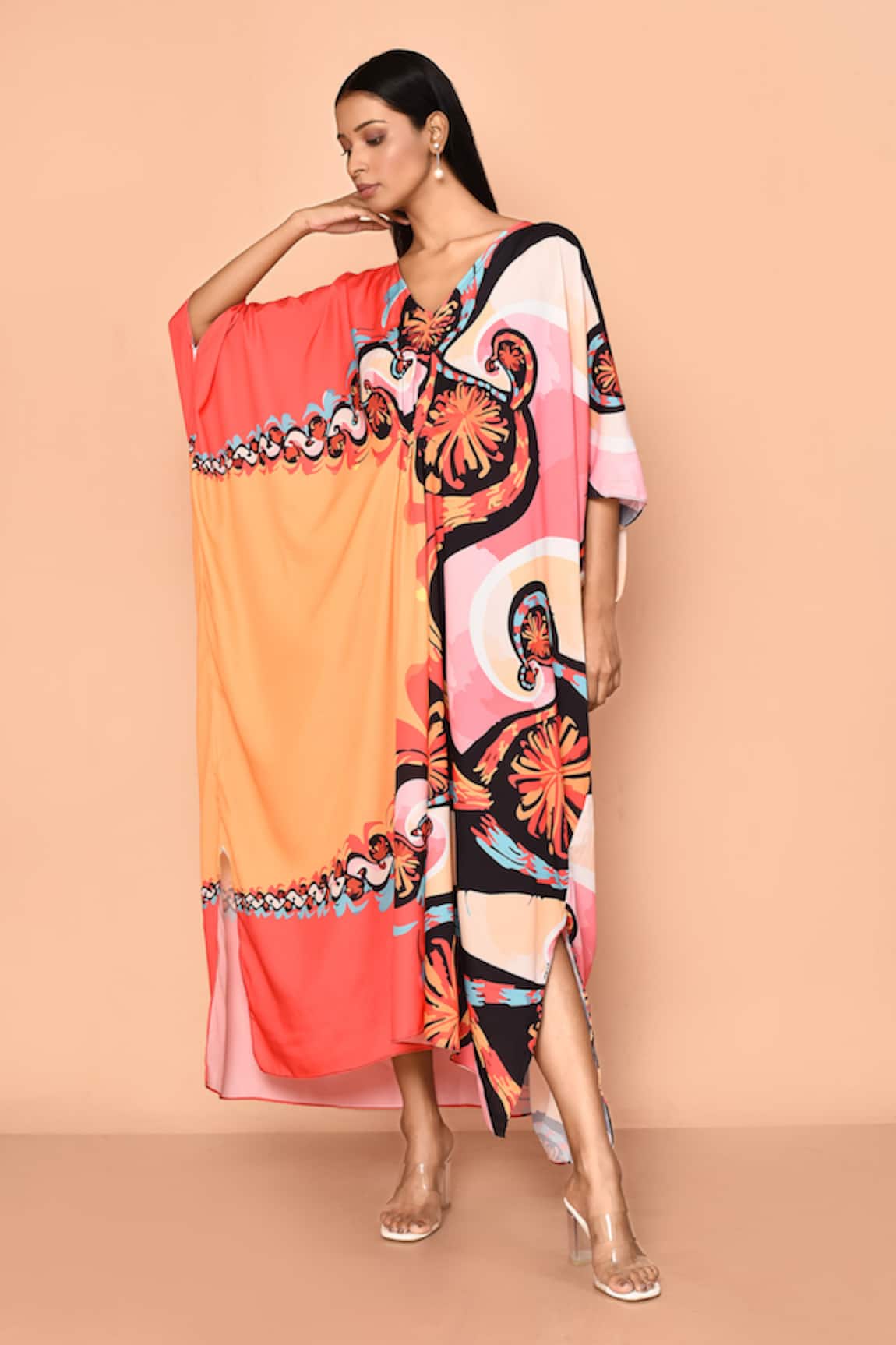 Naintara Bajaj Abstract Digital Pattern Kaftan