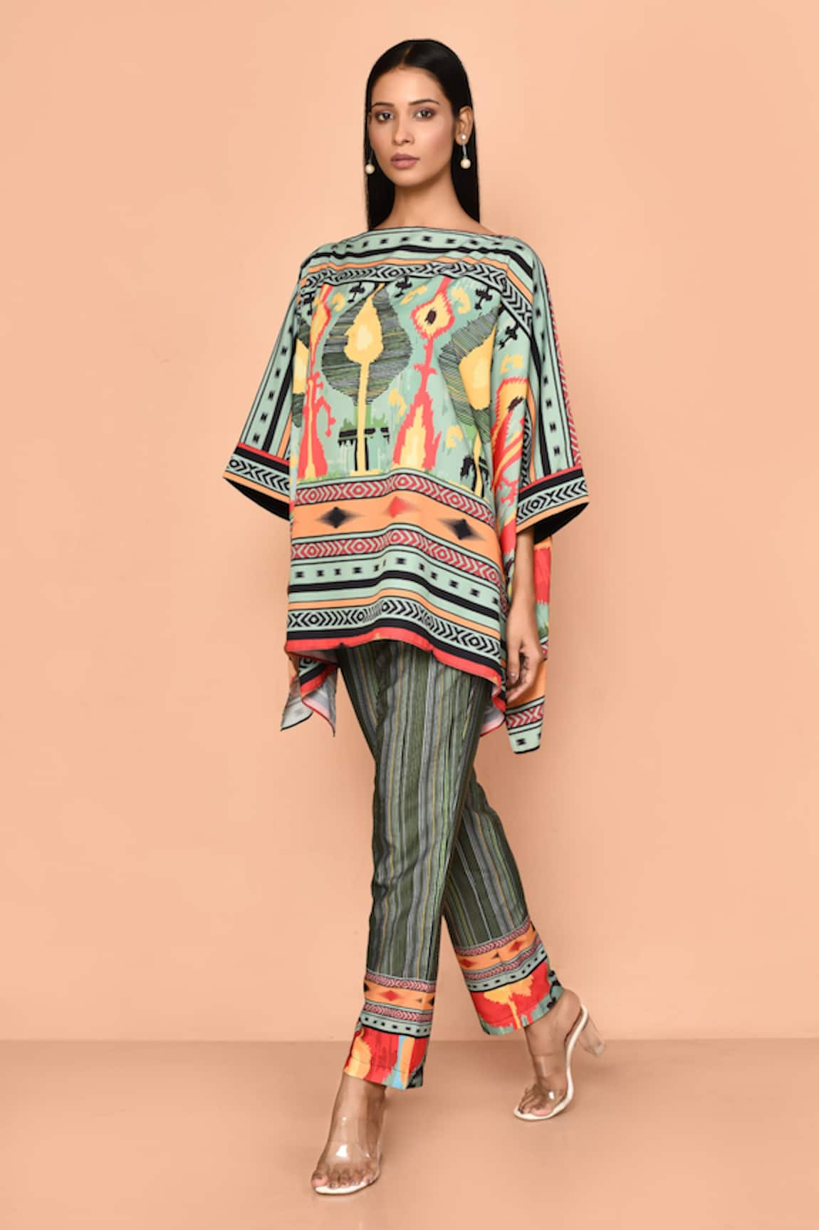 Naintara Bajaj Abstract Pattern Kaftan & Pant Set