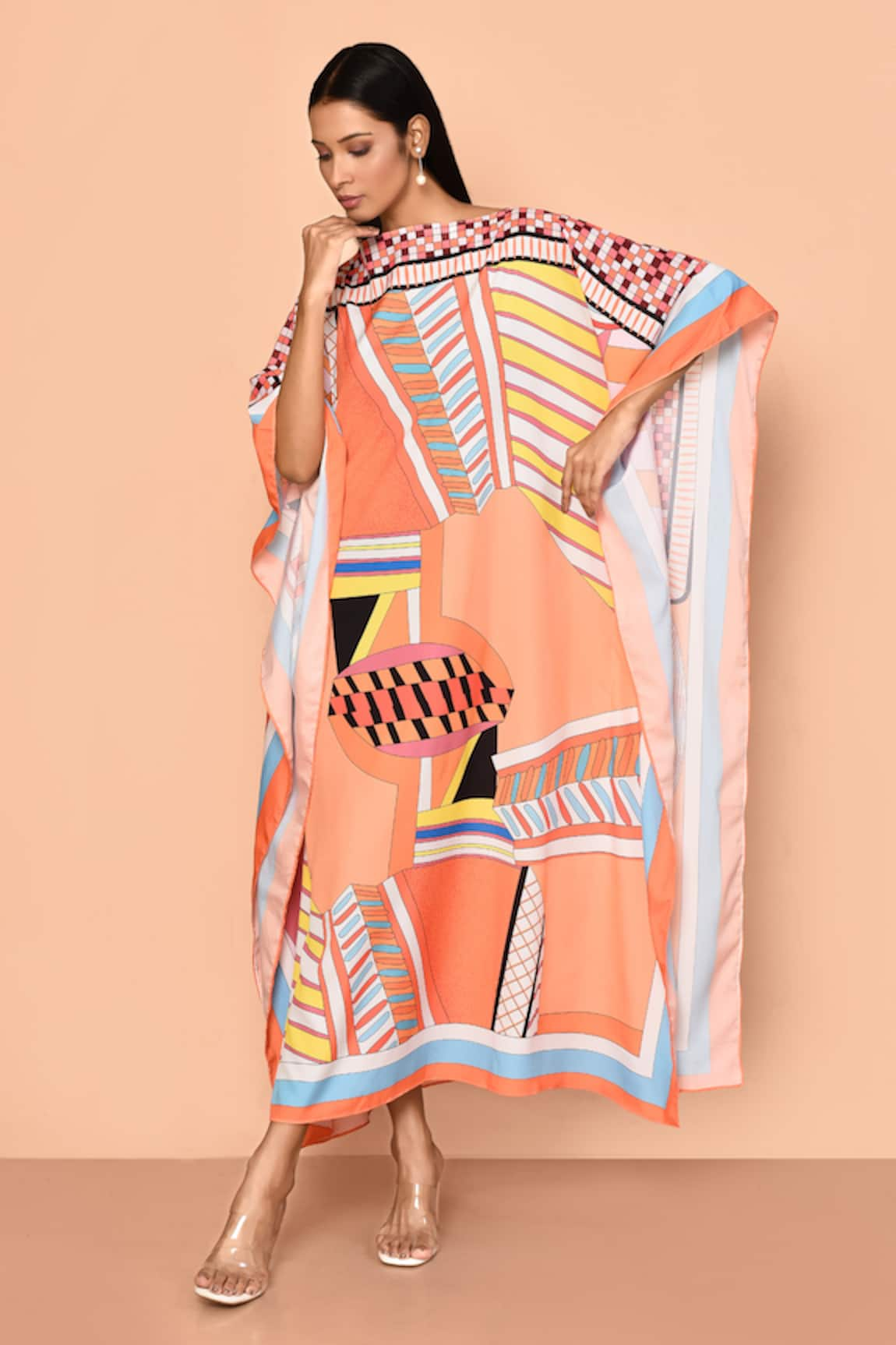 Naintara Bajaj Geometric Abstract Kaftan