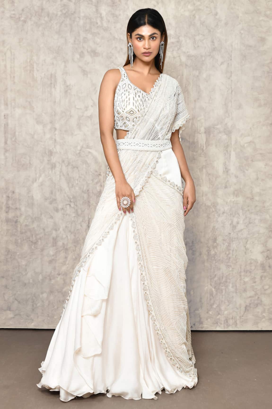 Ritika Mirchandani Embroidered Lehenga Saree With Blouse 