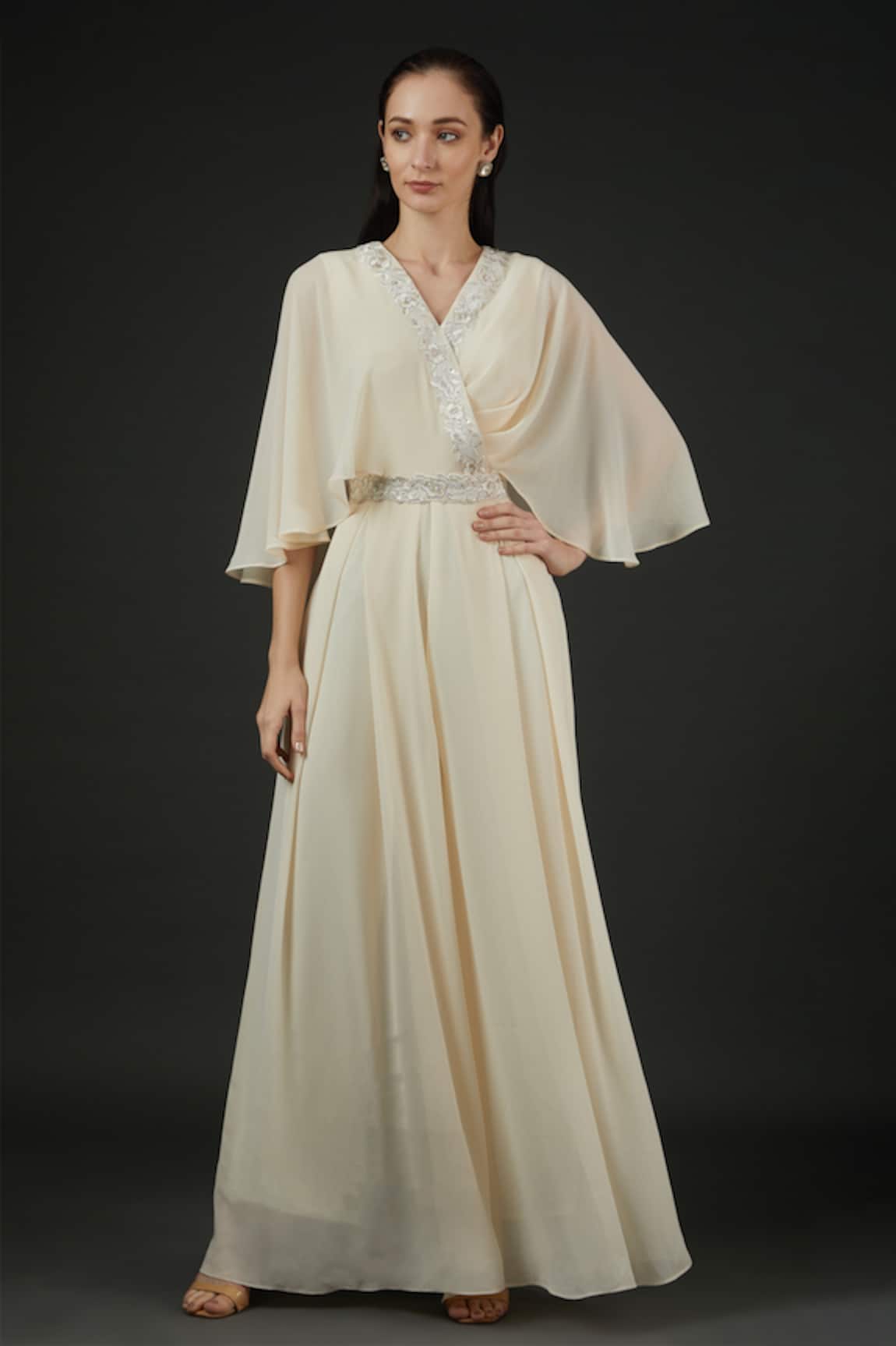 Vedika Soni Neckline Embroidered Jumpsuit With Belt