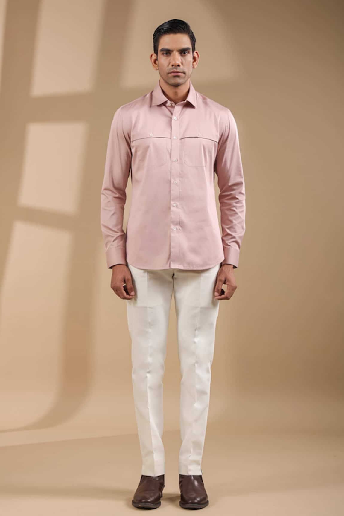 Raw & Rustic by Niti Bothra Solid Front Buttoned Shirt