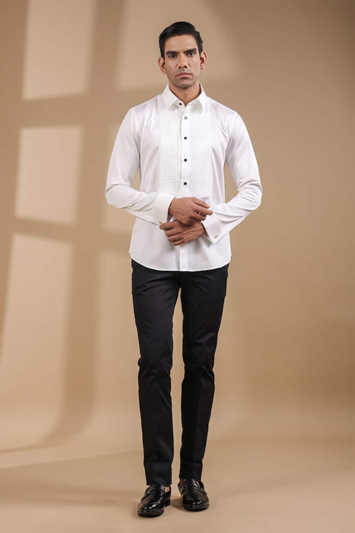 Raw & Rustic by Niti Bothra Half Angled Yoke Solid Shirt