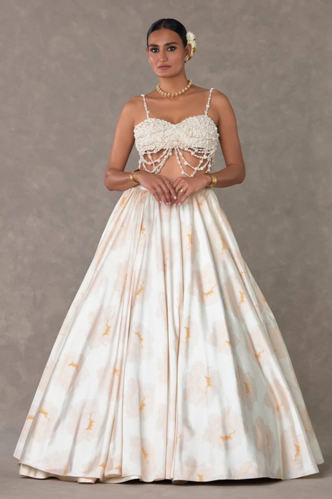 Masaba Nurvi Printed Skirt With Embellished Bustier