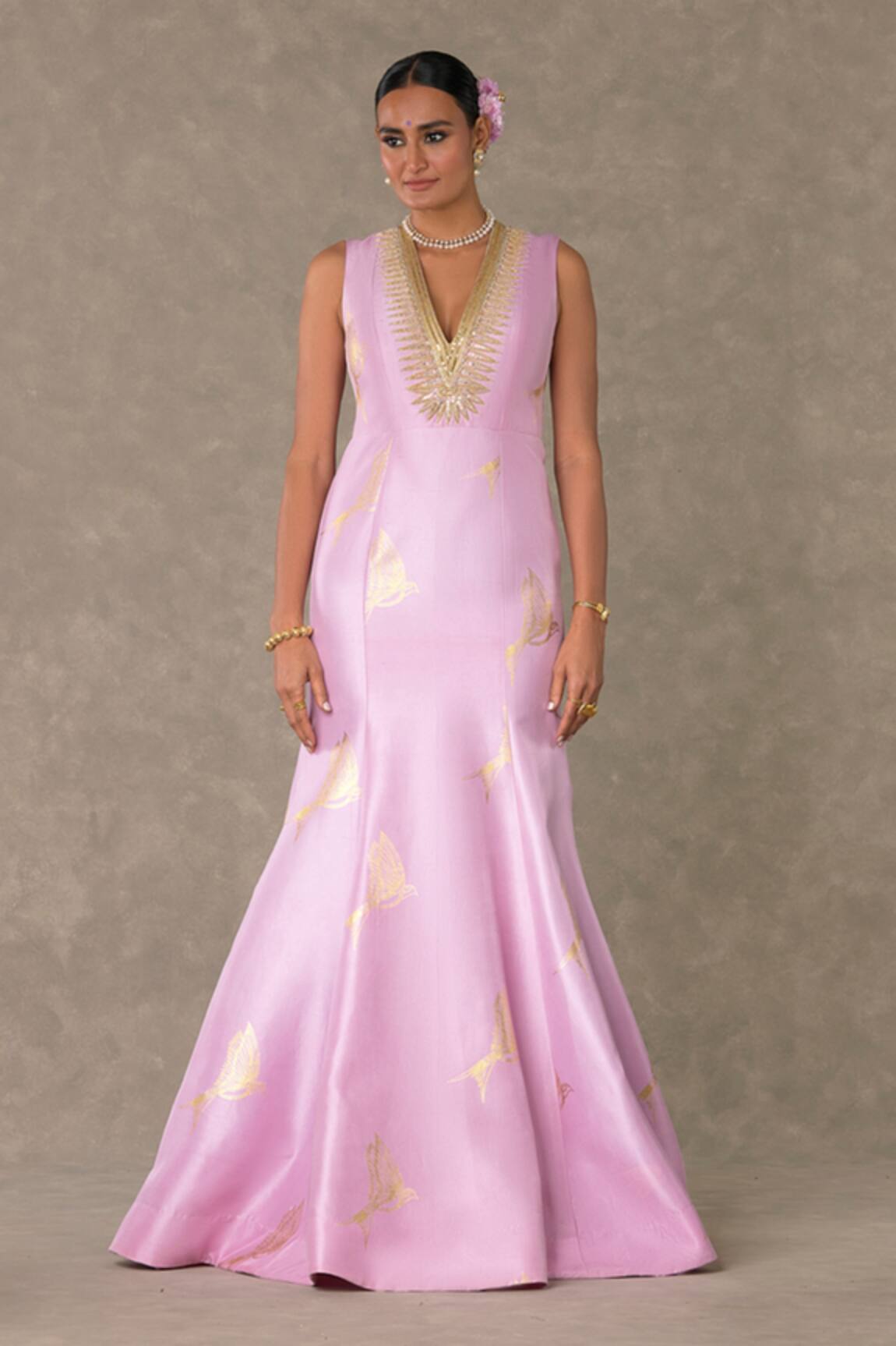 Masaba Son Chidiya Foil Print Mermaid Gown