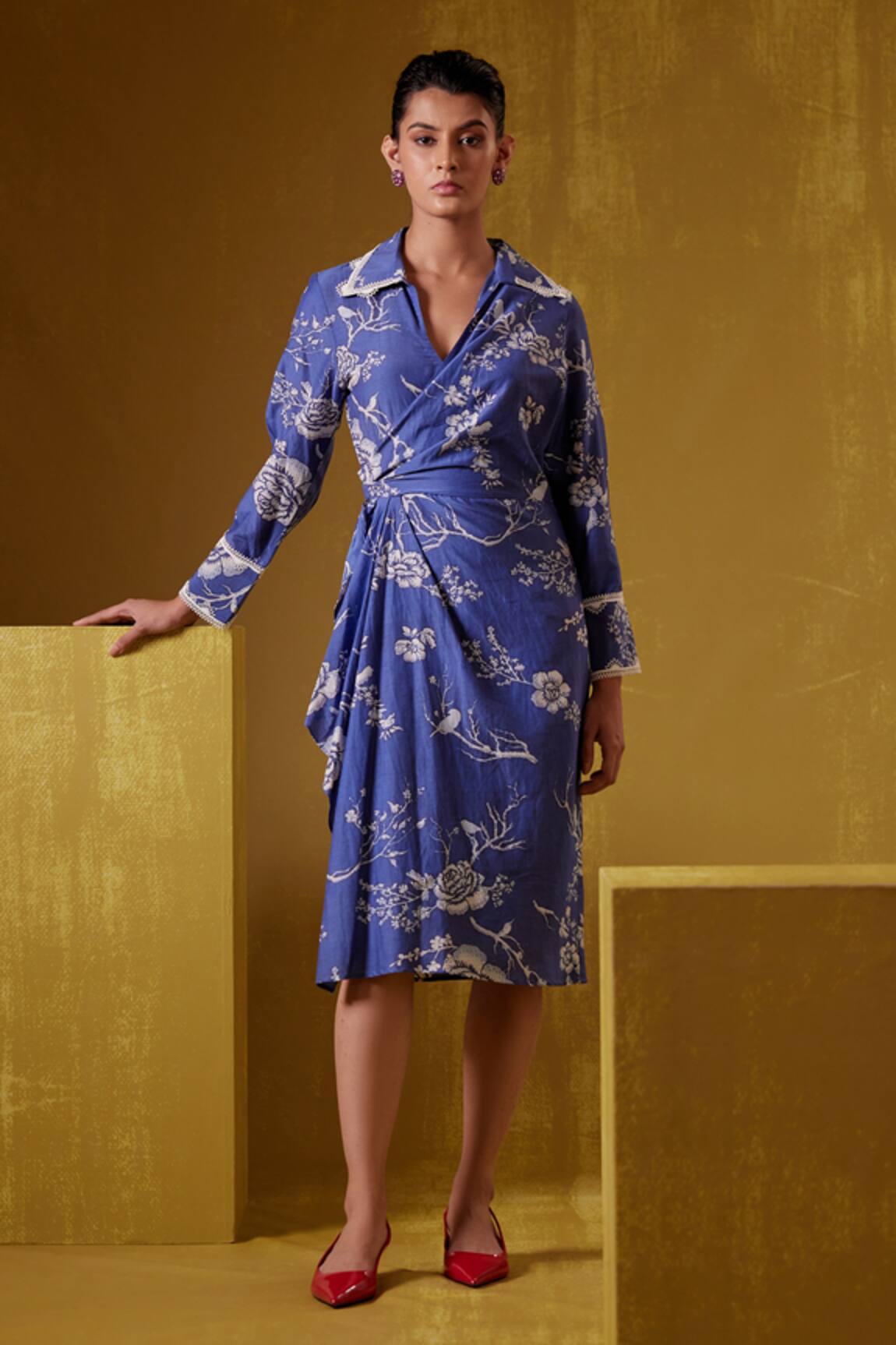 Bunka Tasha Floral Print Wrap Dress