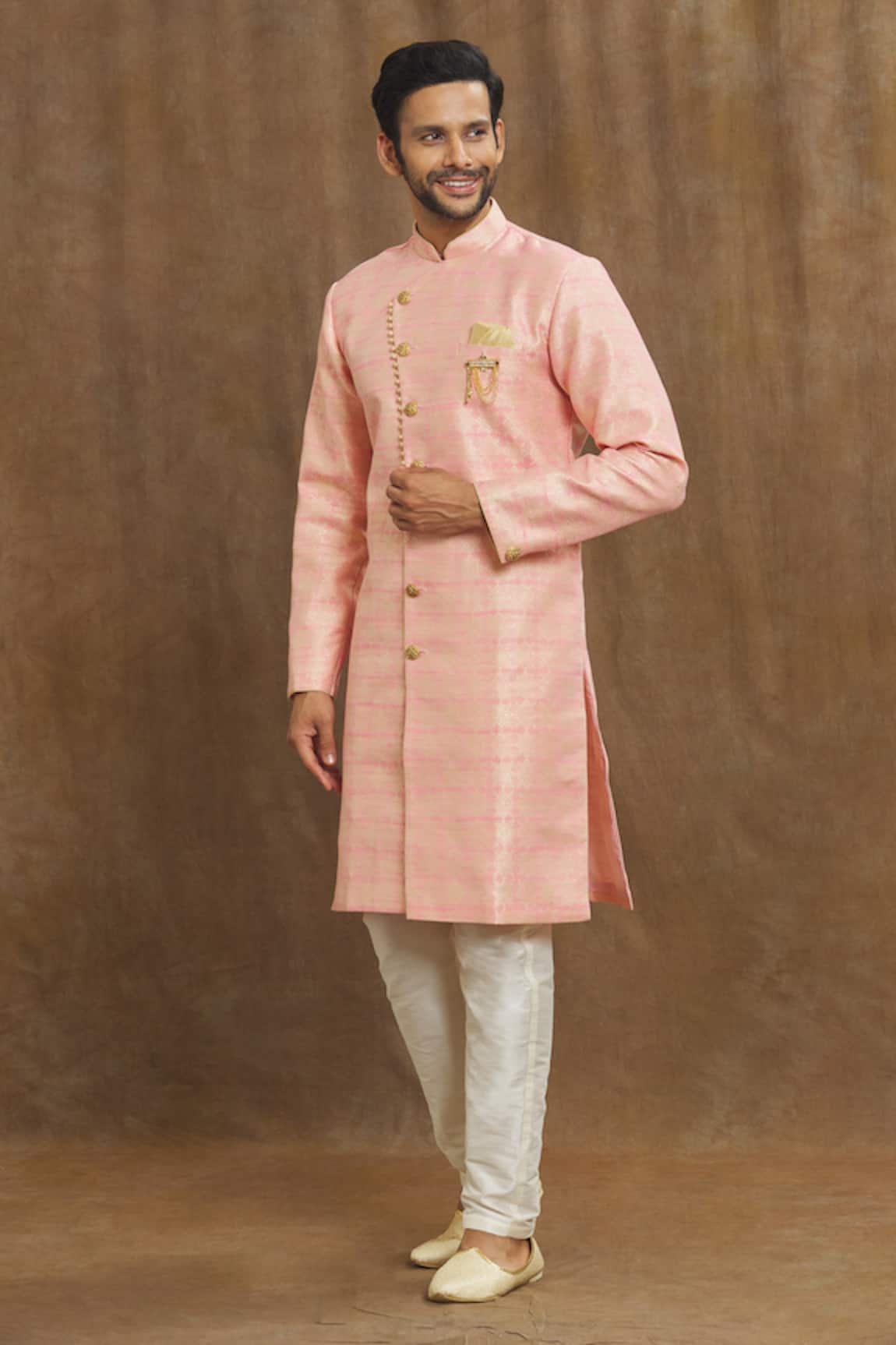Arihant Rai Sinha Vintage Woven Pattern Banarasi Kurta Set 