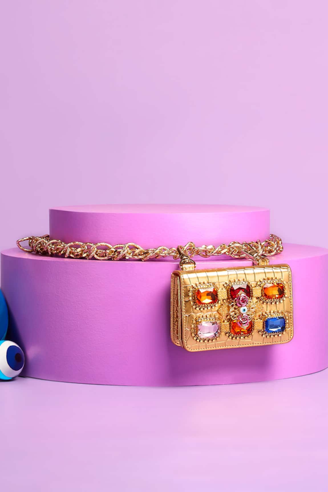 Papa Don't Preach Accessories Bejewelled Embellished Chain Belt Bag