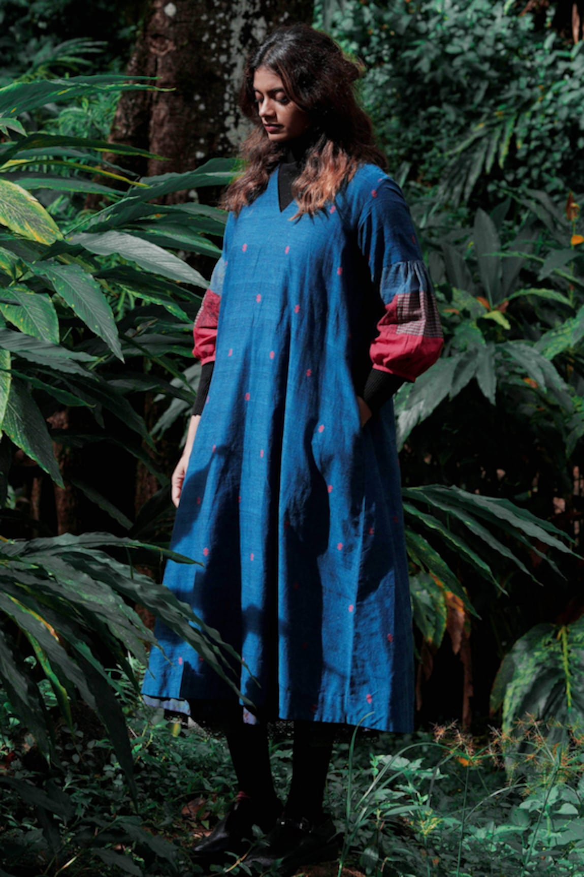 MANTRA Kingfisher Handwoven A-Line Dress