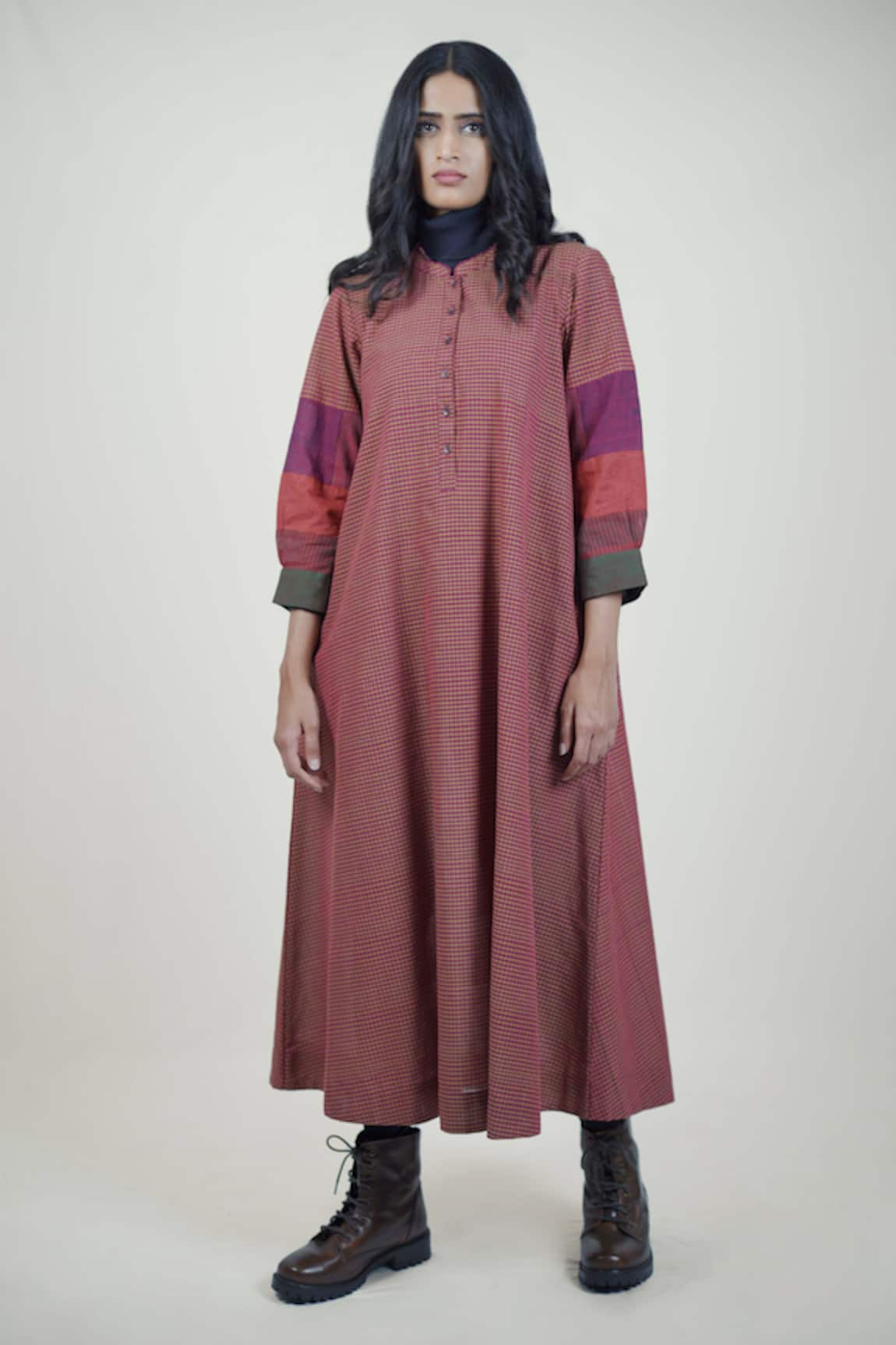 MANTRA Mulled Handwoven A-Line Dress