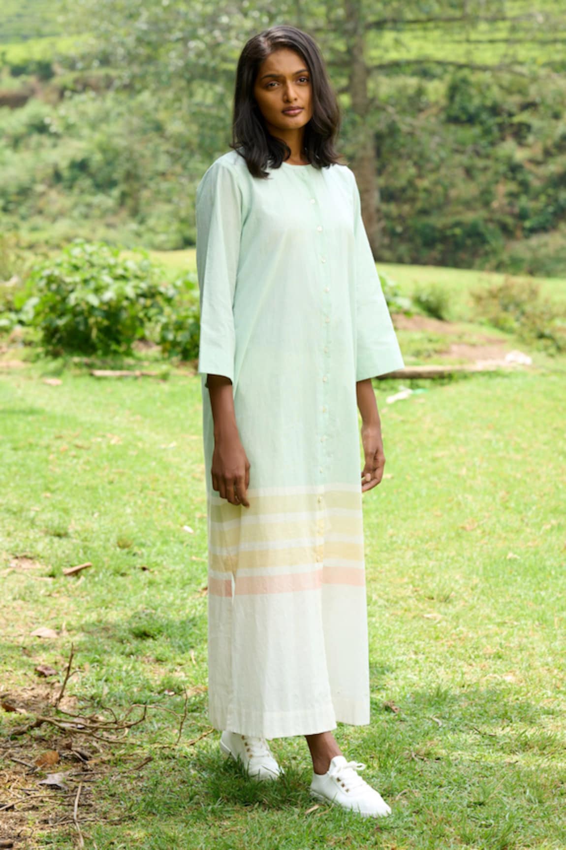 MANTRA Handwoven Color Blocked Kurta