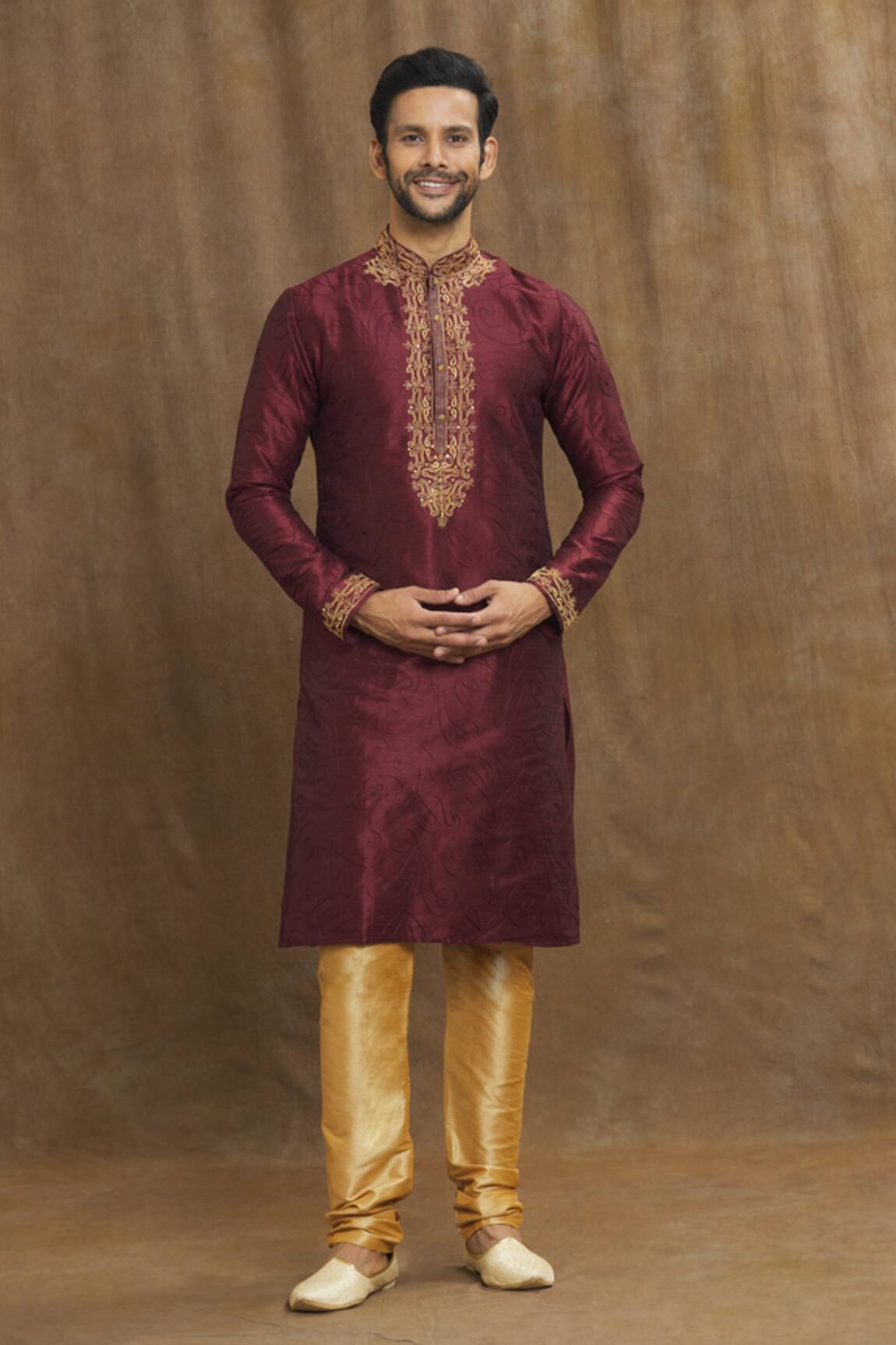 Arihant Rai Sinha Paisley Pattern Kurta With Churidar