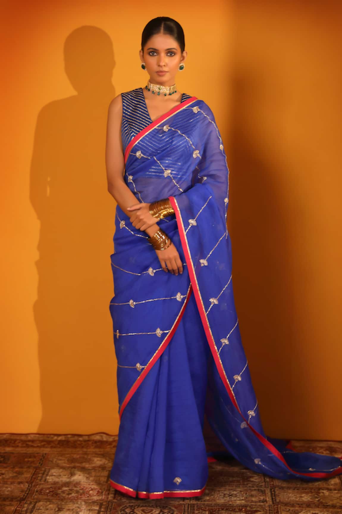 Sitaraa Chhavi Embroidered Silk Saree With Blouse