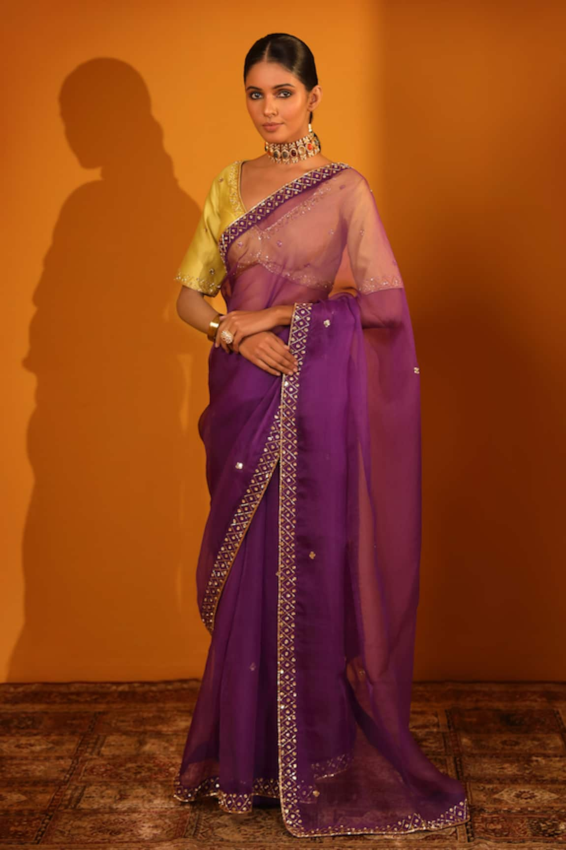 Sitaraa Moh Embroidered Saree With Blouse