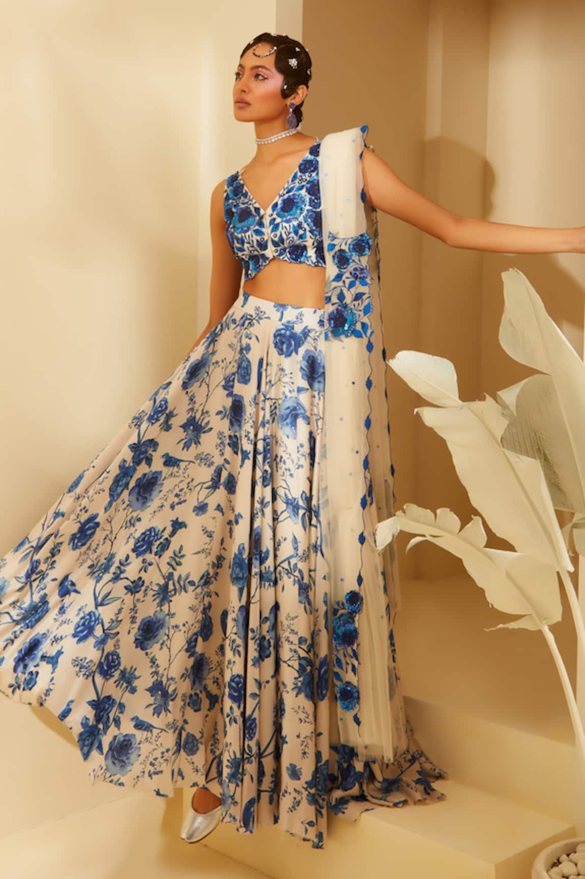 Sachkiran Bimbra Sapphire Printed Lehenga Blouse Set