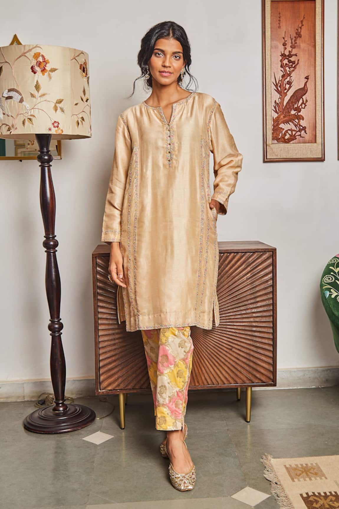 Bo tree Tara Embroidered Kurta Pant Set