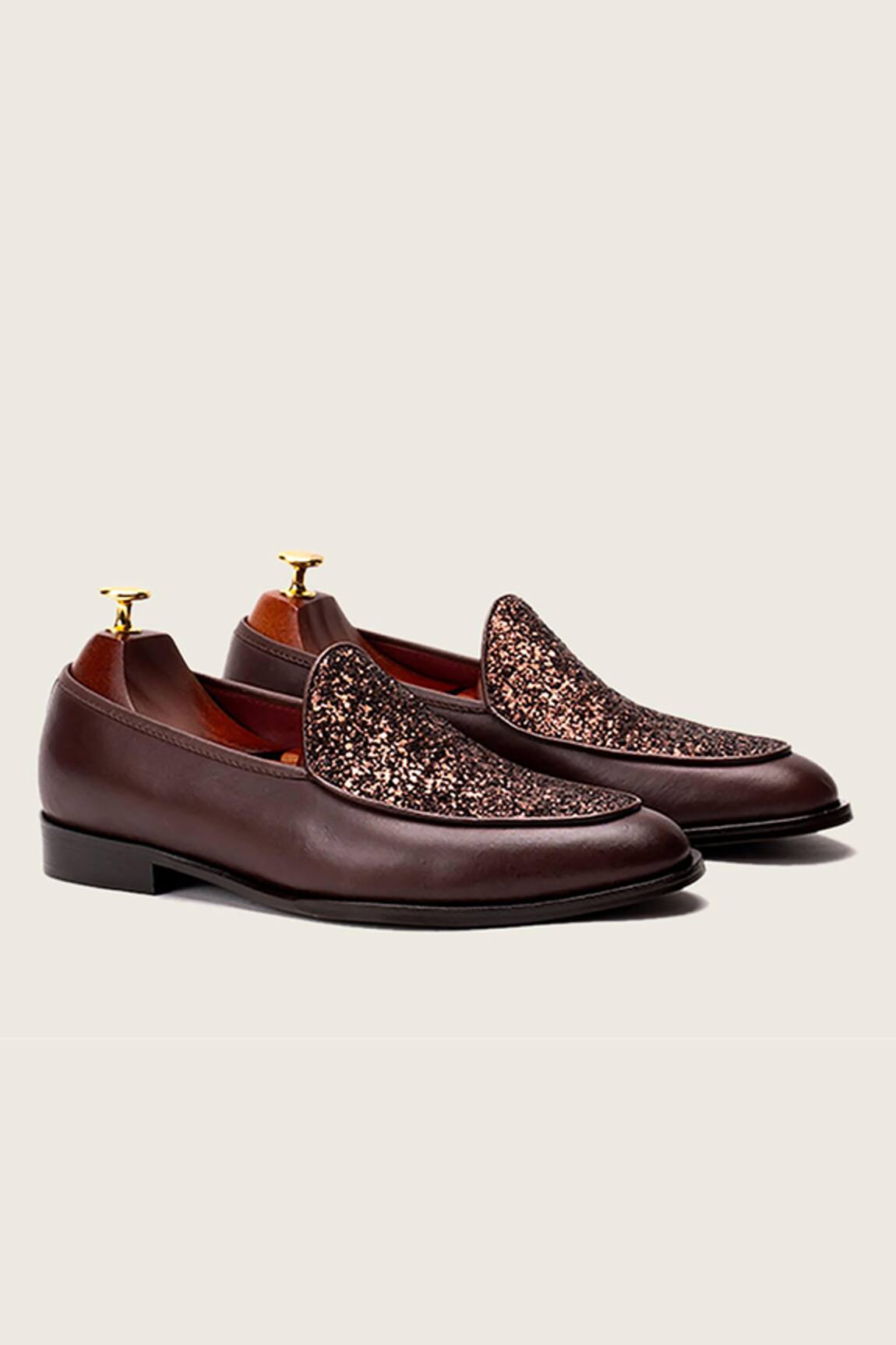 Morf Glitter Panelled Loafers