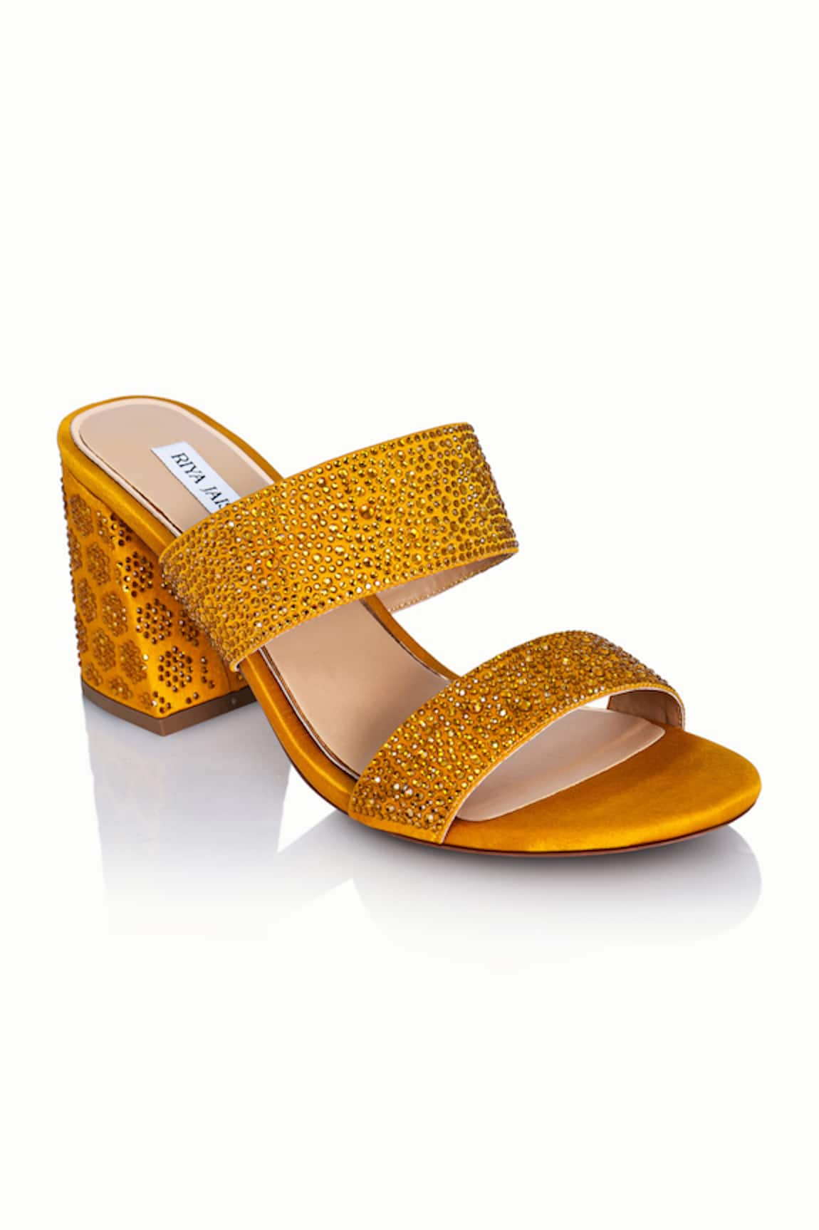 Riya Jaisinghani Miraya Crystal Embellished Block Heels