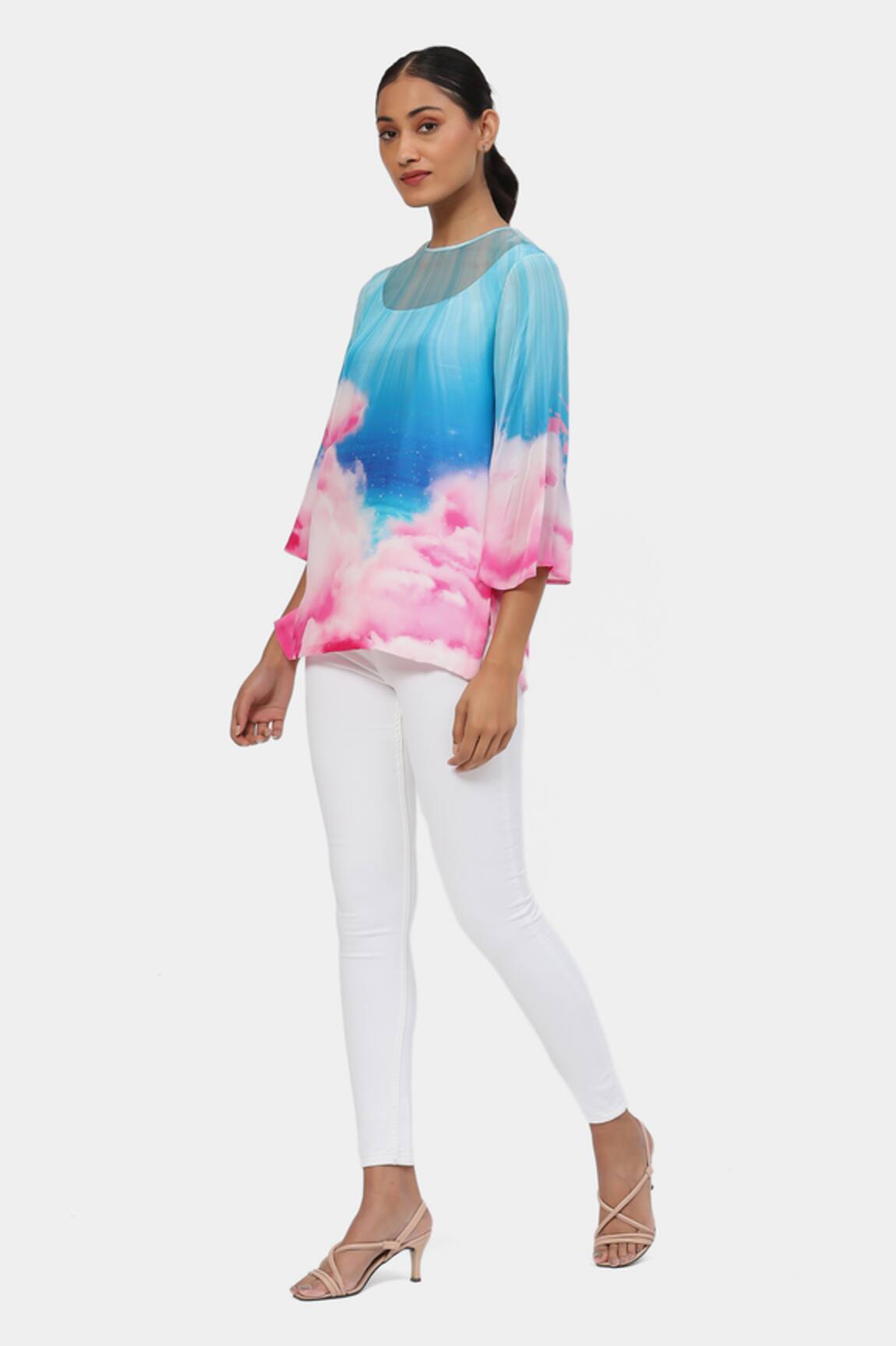Satya Paul Ethereal Cloud Pattern Top 