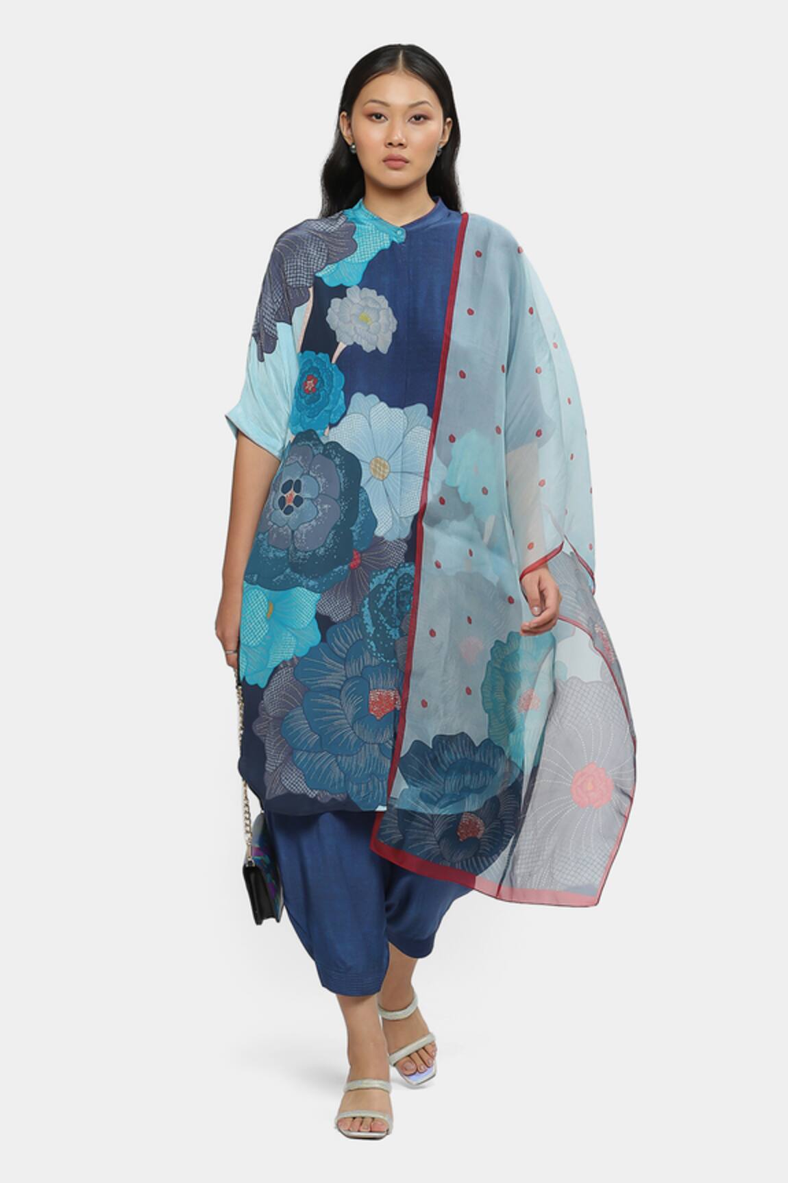 Satya Paul Floral Print Kurta & Salwar Set 