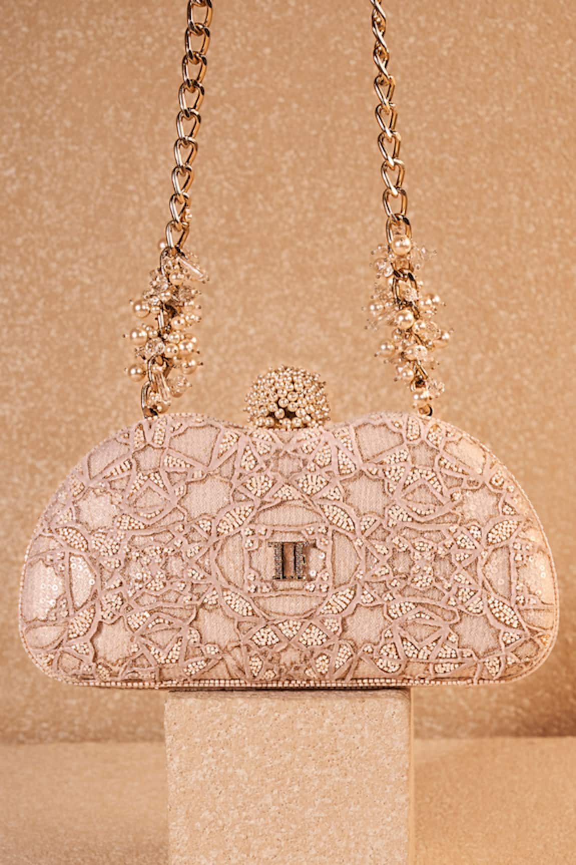 Tarun Tahiliani Pearl & Cut Dana Work Bag 