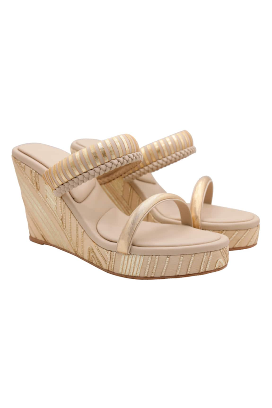 Veruschka by Payal Kothari Barfi Vegan Leather Wedges