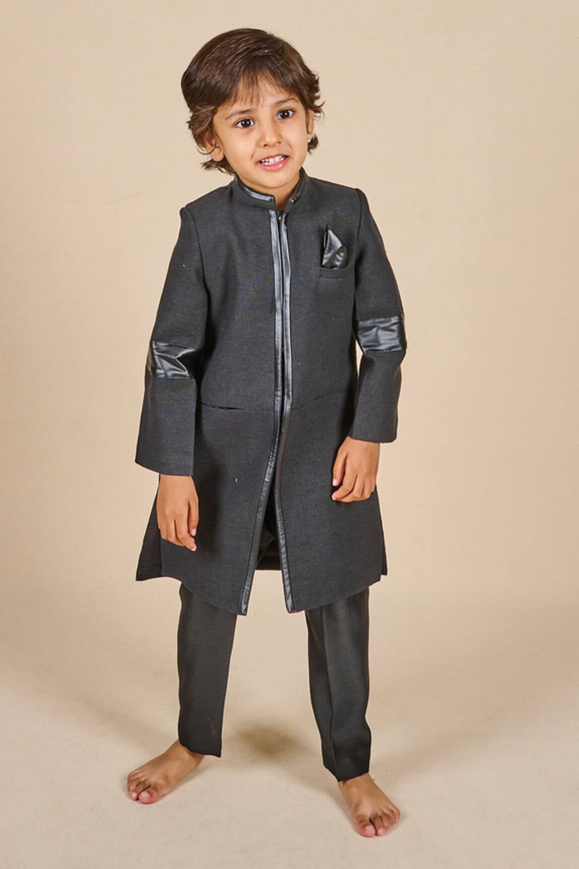 All Boy Couture Silk Achkan Pyjama Set