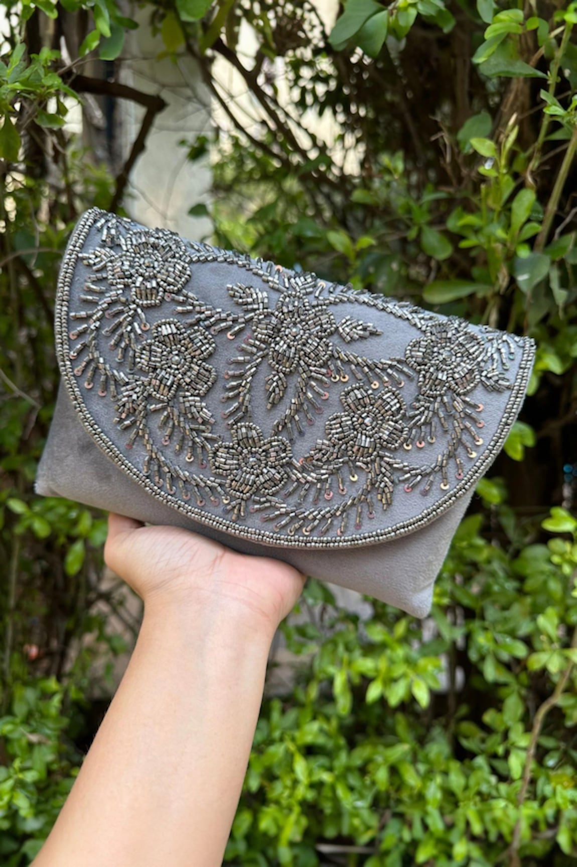 Stitched soles Bling Cut Dana Embellished Clutch