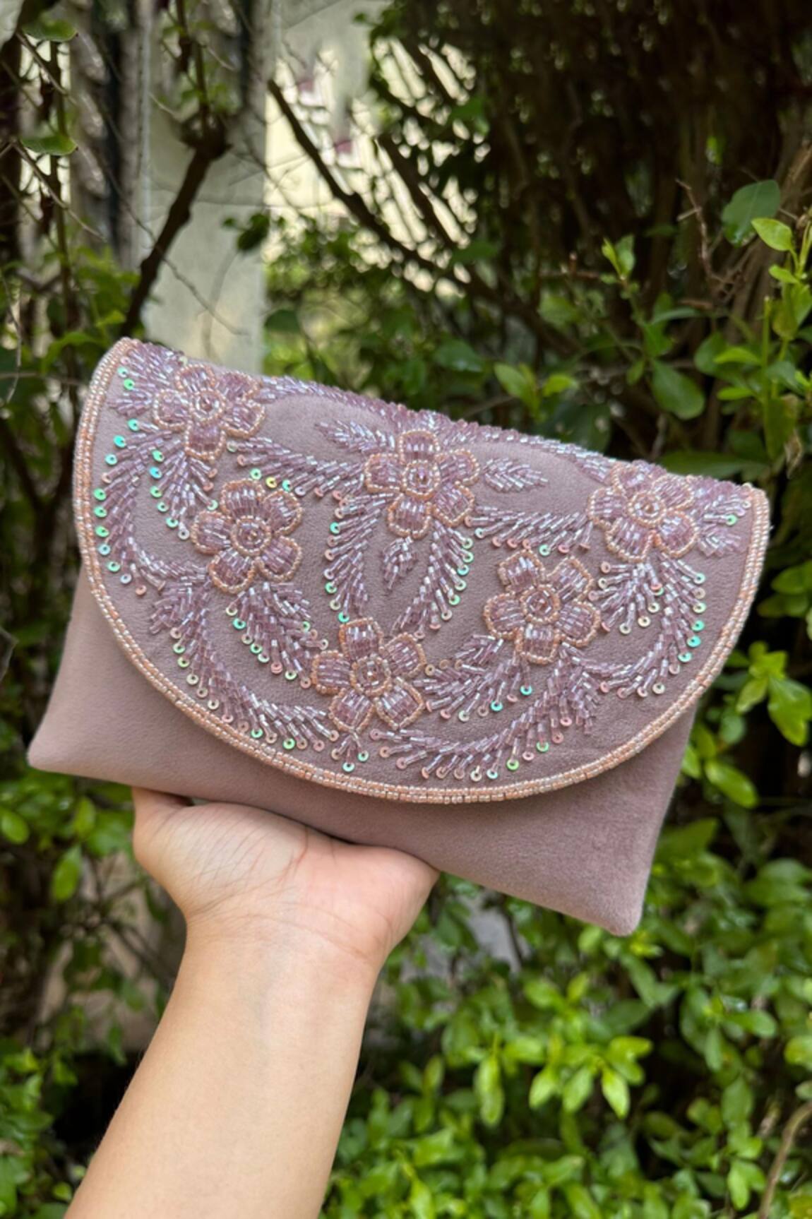 Stitched soles Bling Sequin & Bead Embellished Clutch