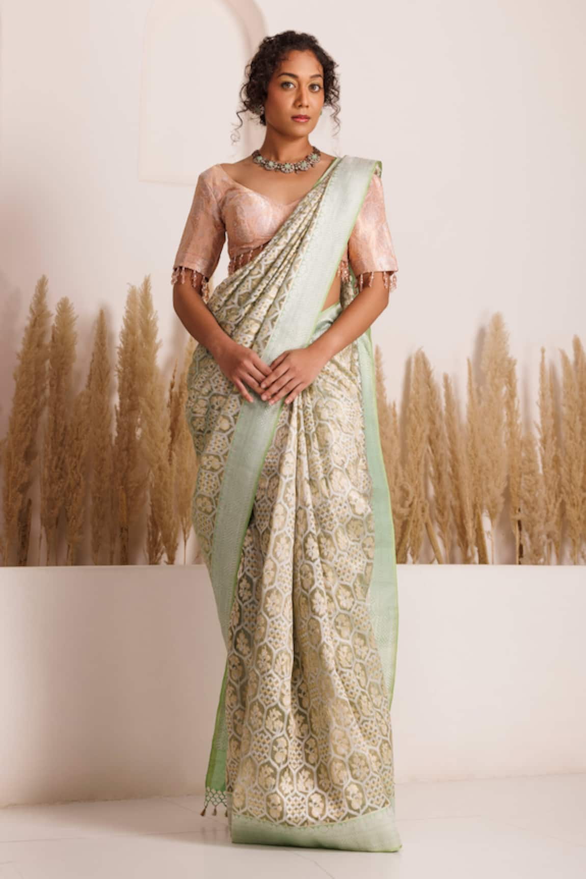 Chhaya Mehrotra Mishika Tissue Net Saree With Blouse