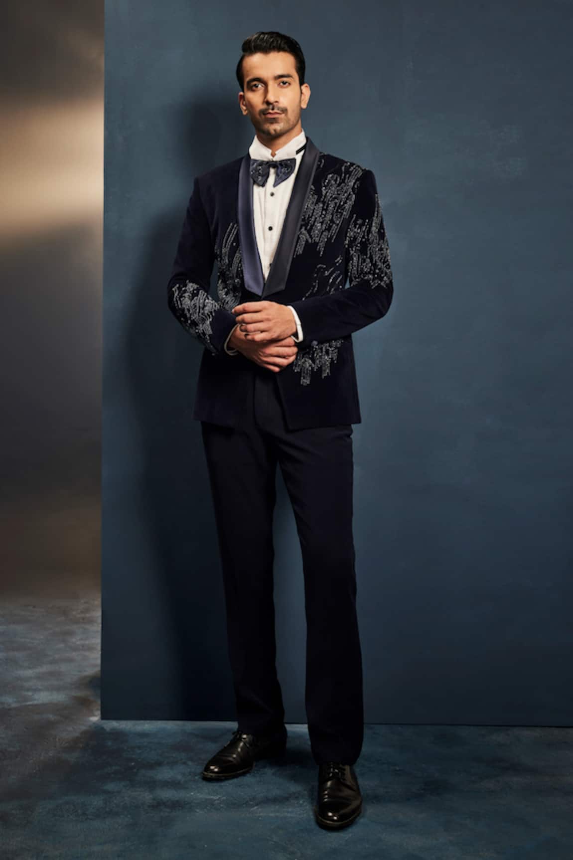 Sarab Khanijou Interstellar Embellished Tuxedo & Pant Set