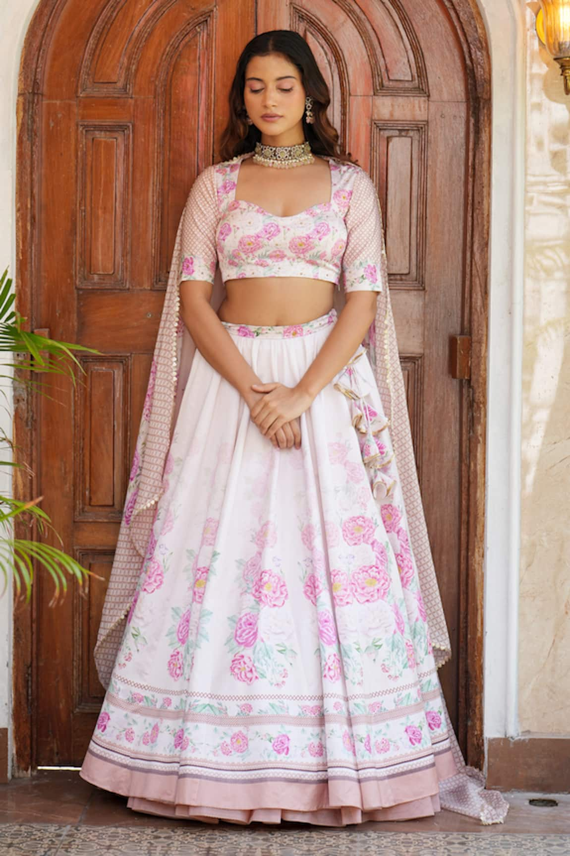 House Of TA-YA Floral Print Lehenga Set