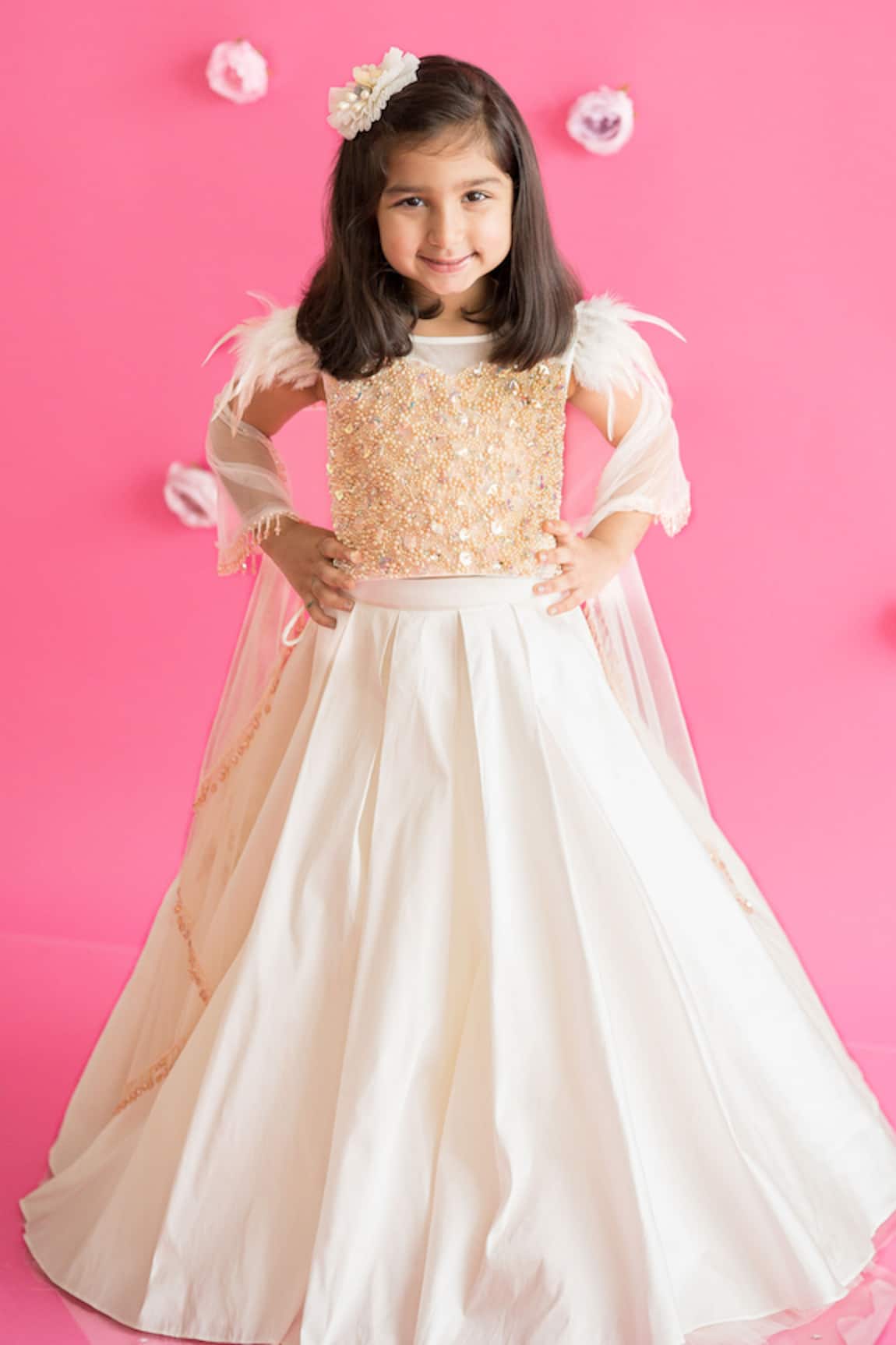 Ruchika Lath Label Pearls Encrusted Blouse Lehenga Set