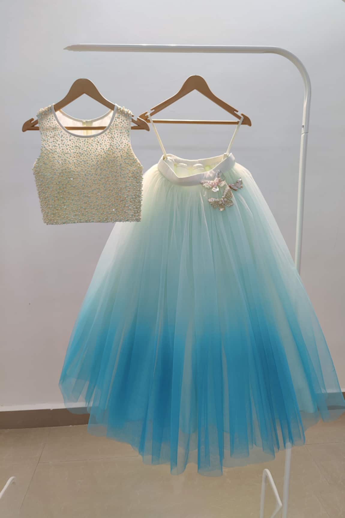 Ruchika Lath Label Ombre Lehenga Blouse Set