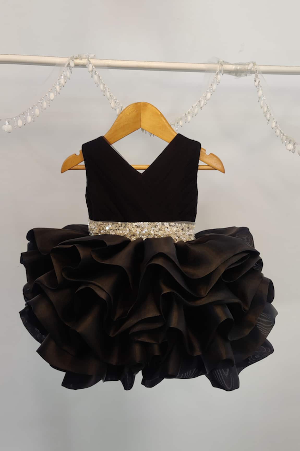 Ruchika Lath Label Multi Tiered Swan Dress